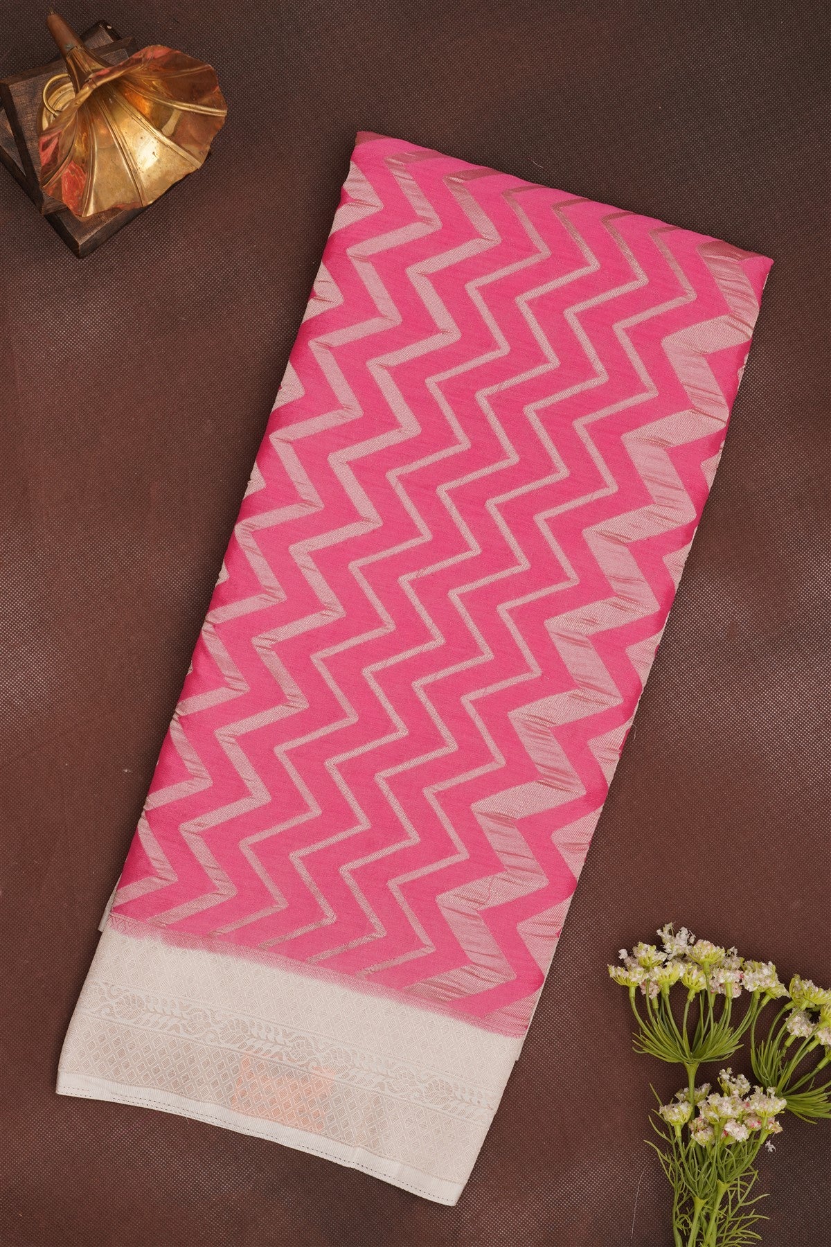 Banarasi Georgette Pink Saree