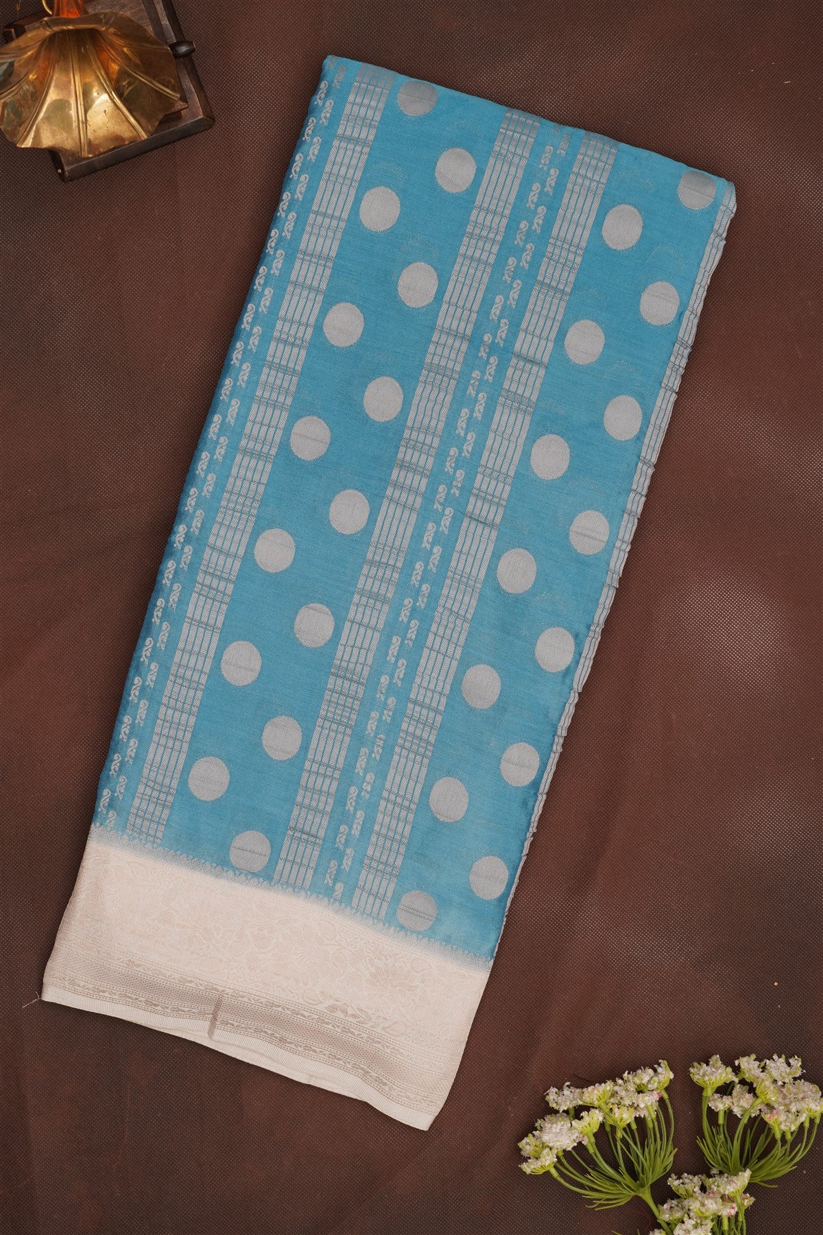 Banarasi Georgette Blue Saree