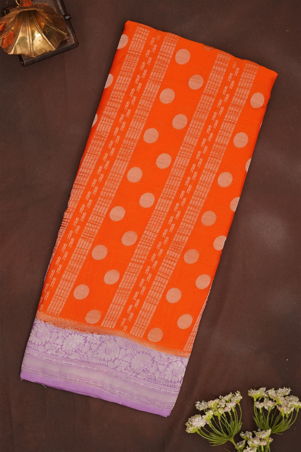 Banarasi Georgette Dark Orange Saree