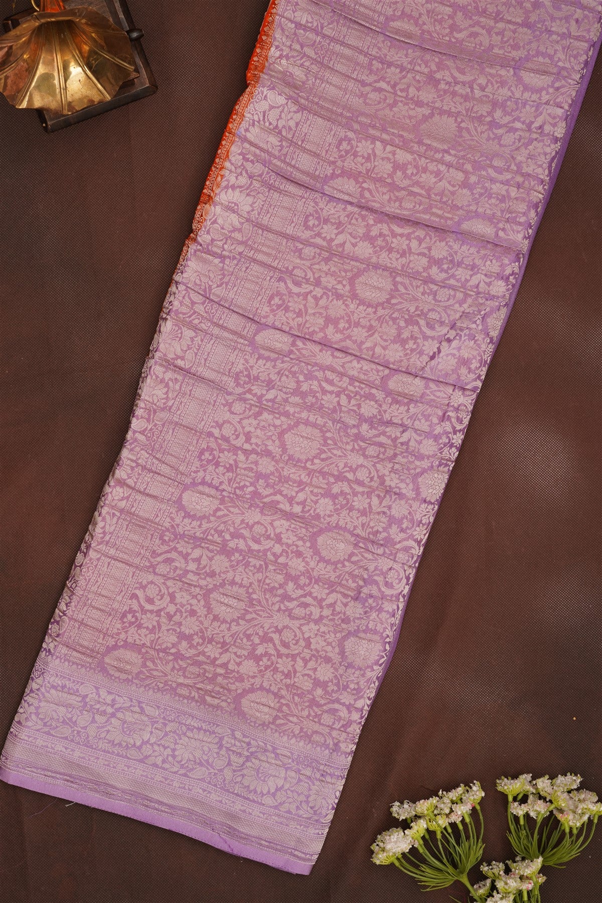 Banarasi Georgette Dark Orange Saree