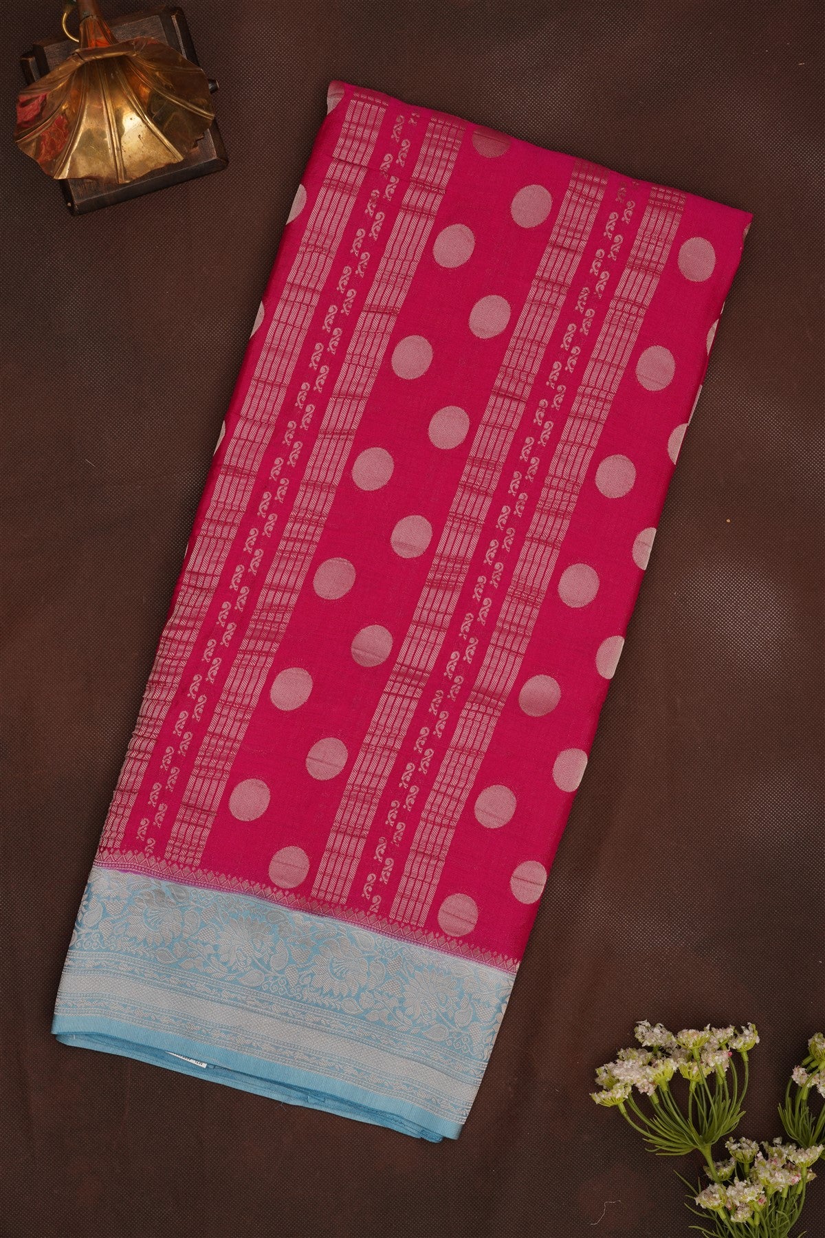 Banarasi Georgette Dark Pink Saree