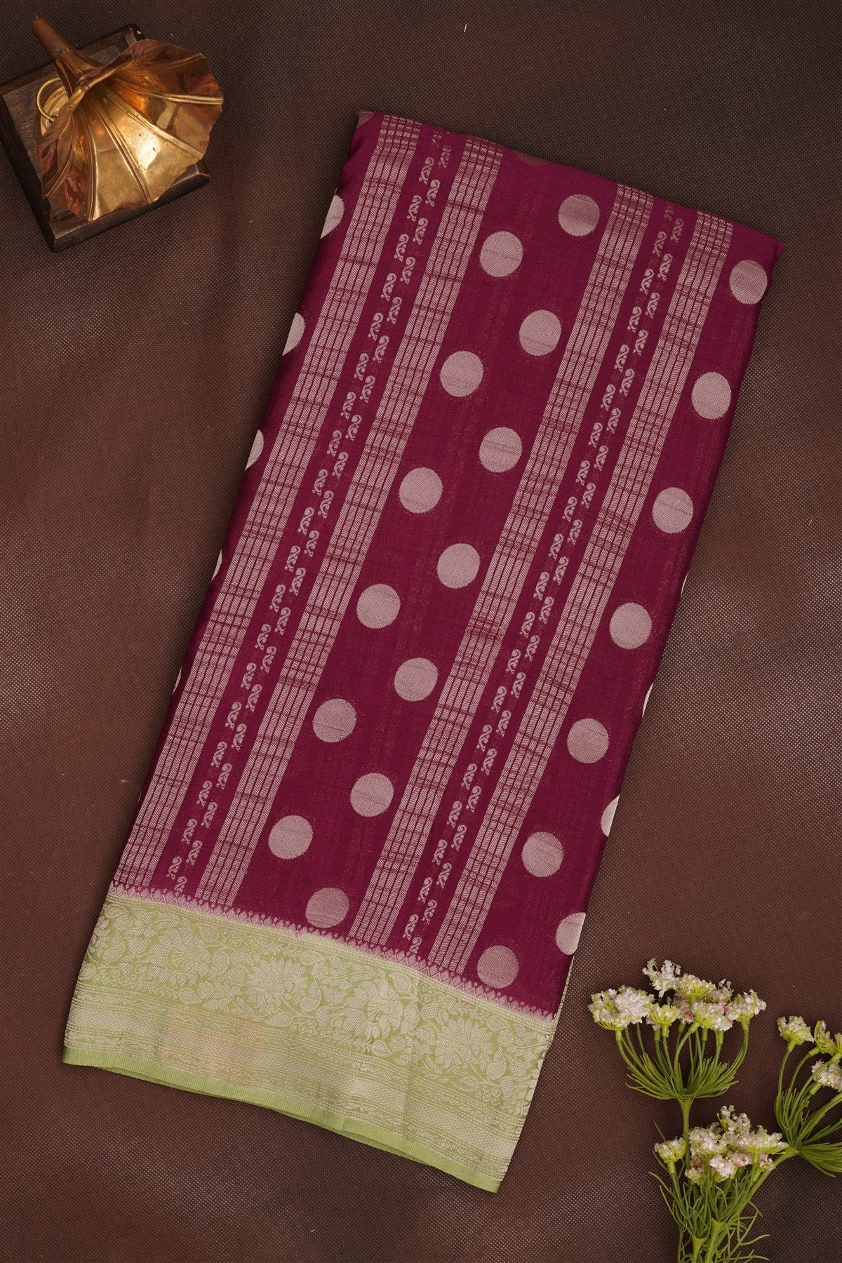 Banarasi Georgette Dark Purple Saree