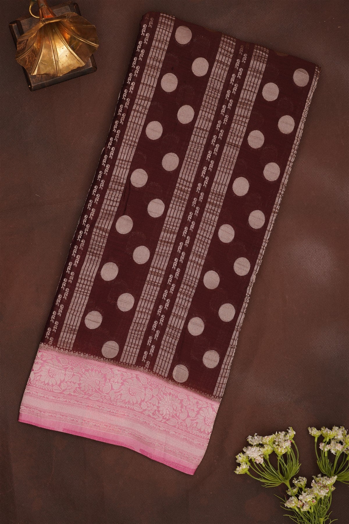 Banarasi Georgette Dark Purple Saree