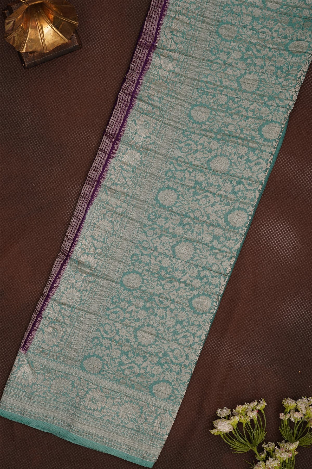 Banarasi Georgette Dark Violet Saree