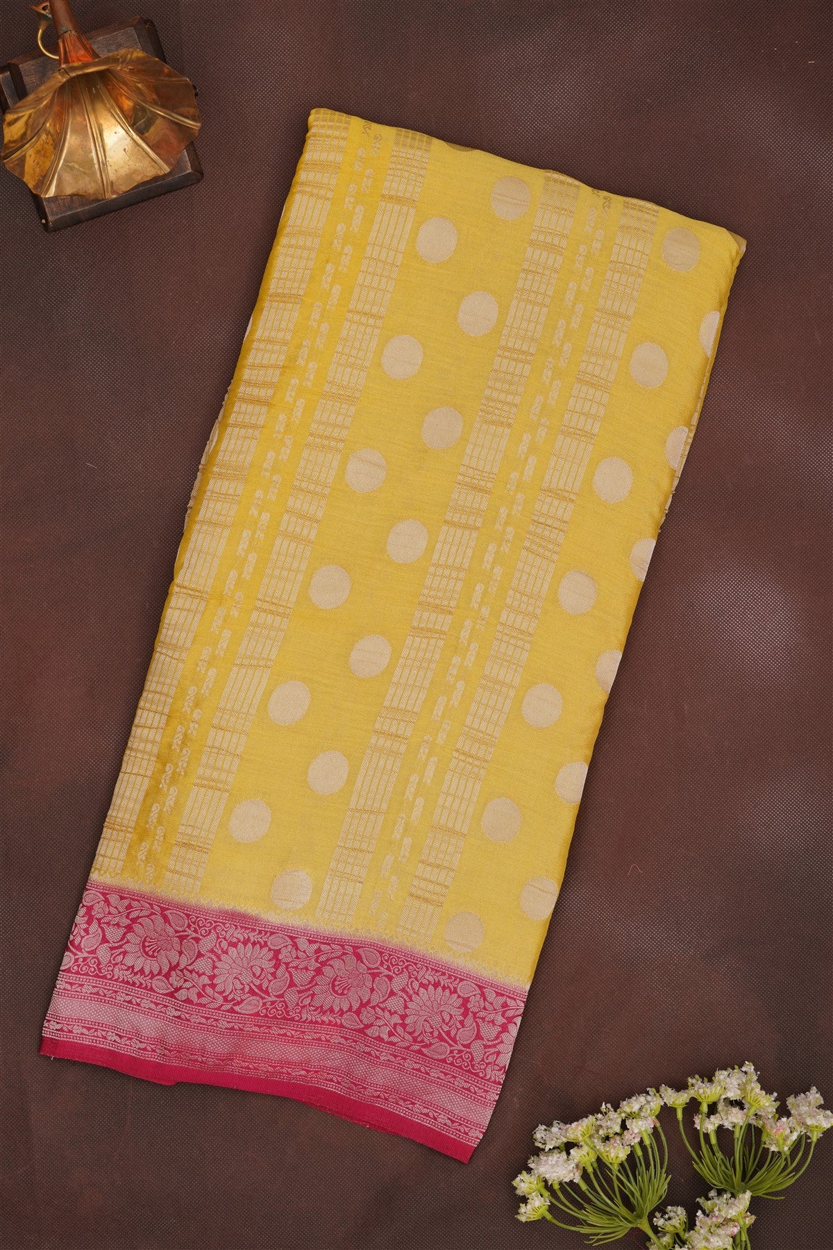 Banarasi Georgette Lime Green Saree