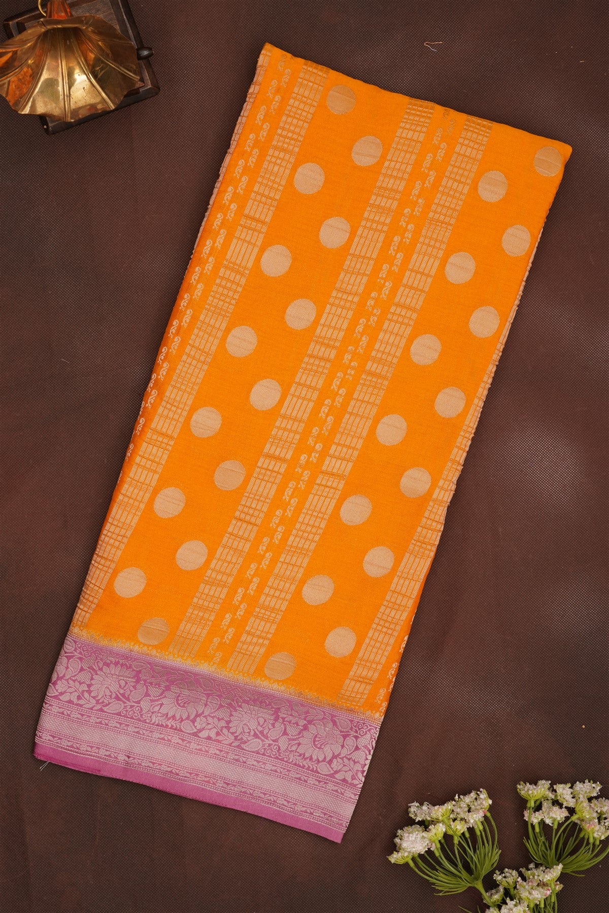 Banarasi Georgette Mustard Saree
