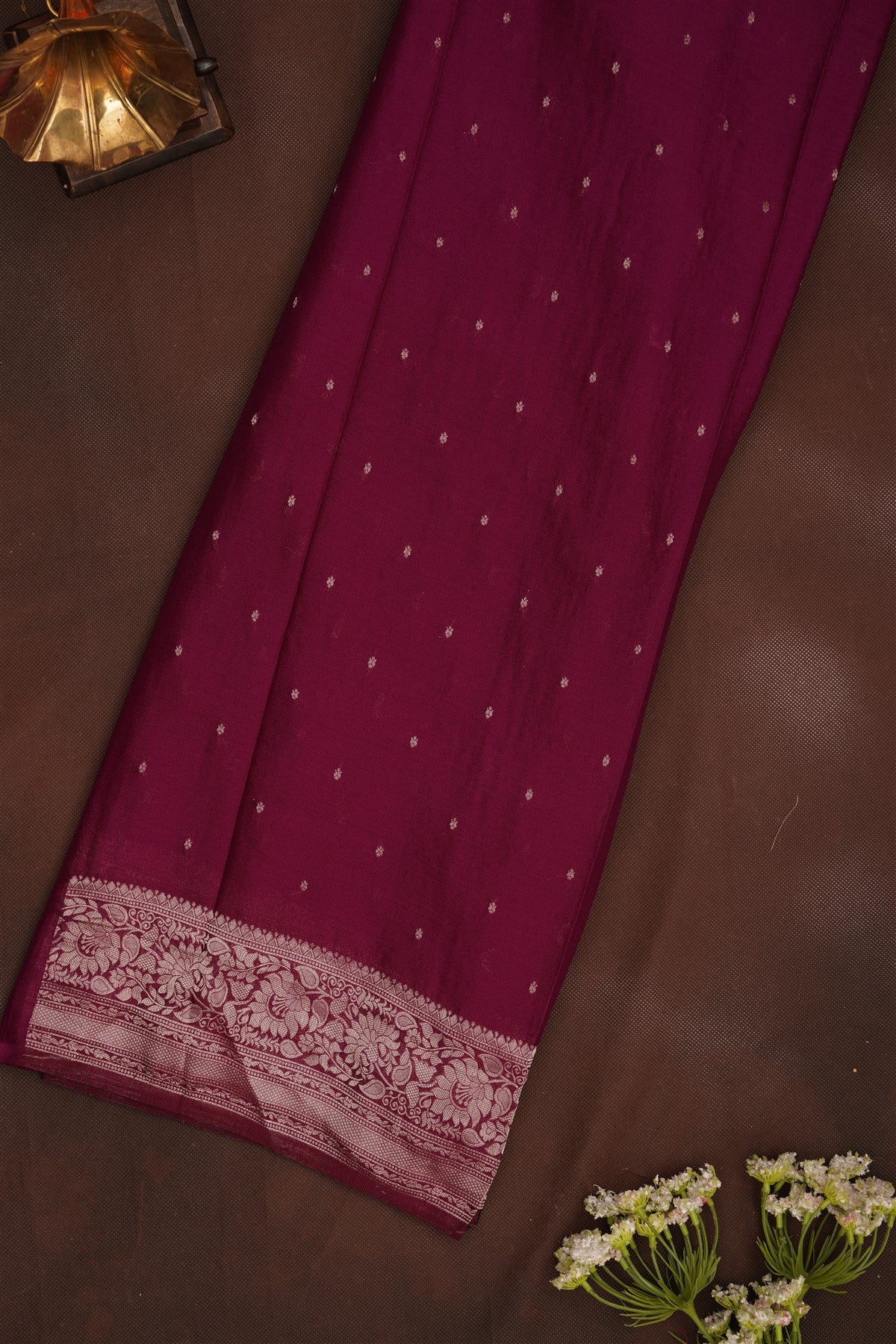 Banarasi Georgette Olive Green Saree