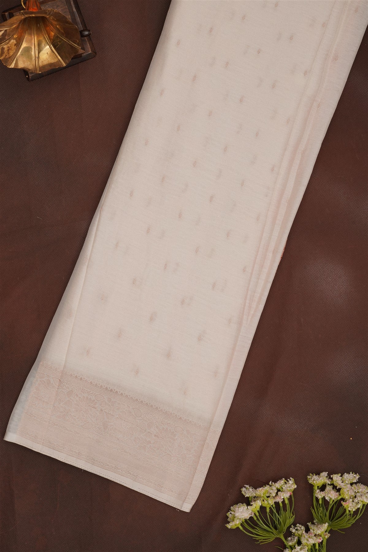 Banarasi Georgette Peach Saree