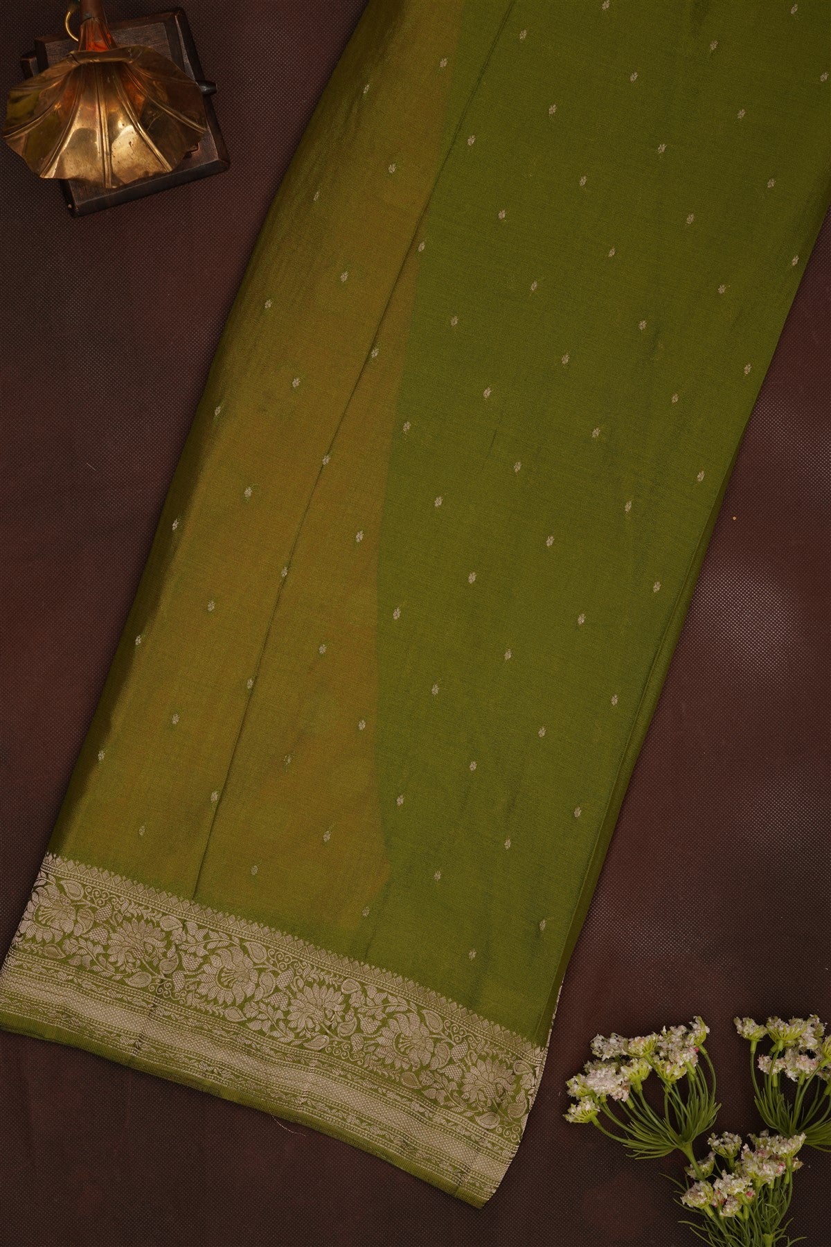 Banarasi Georgette Peach Saree