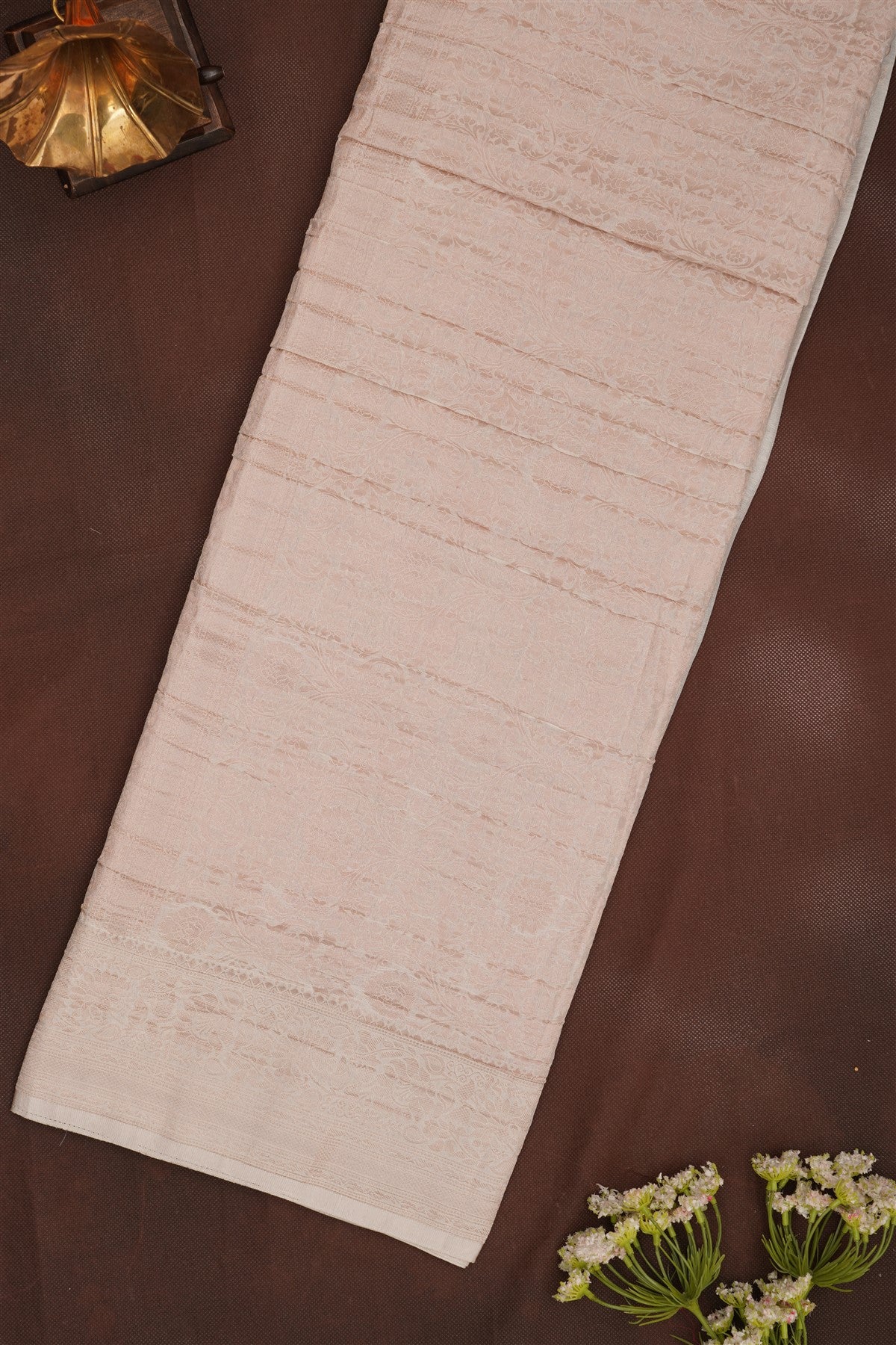 Banarasi Georgette Peach Saree
