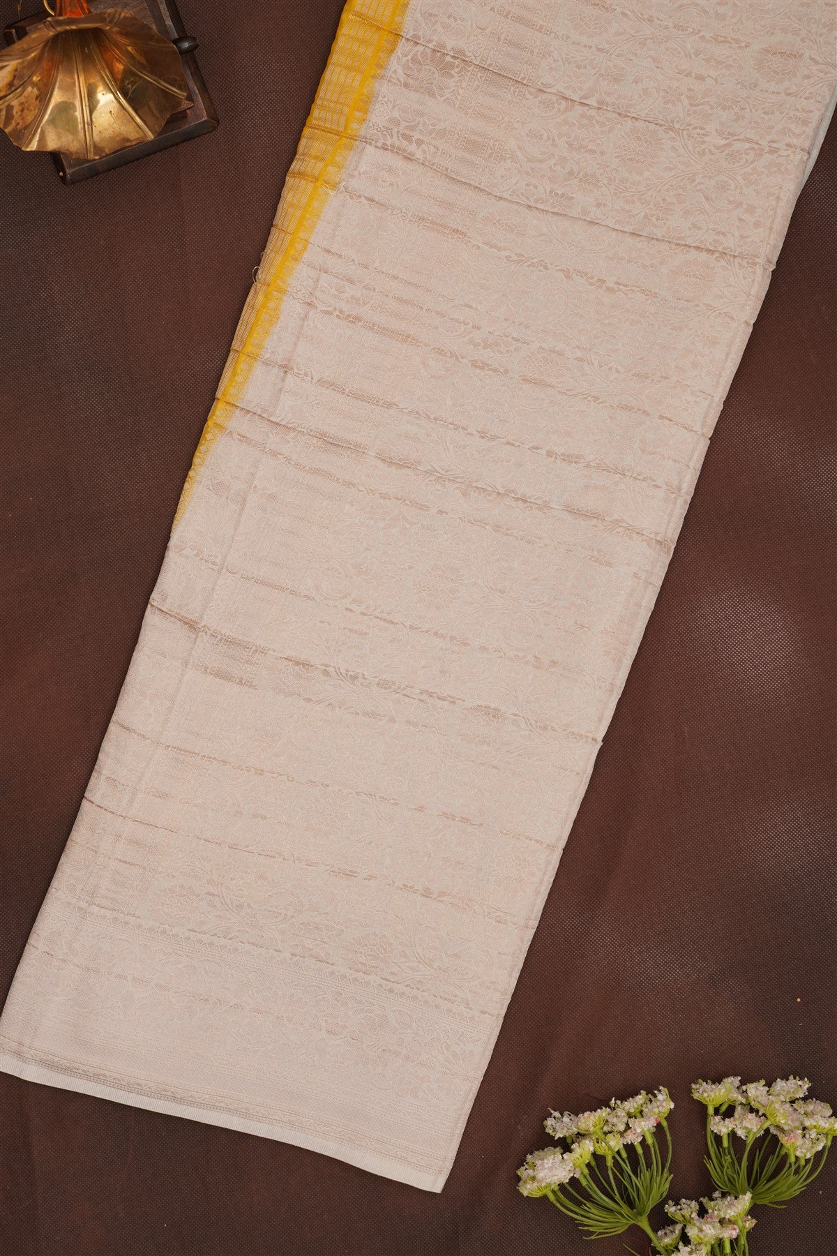 Banarasi Georgette Yellow Saree