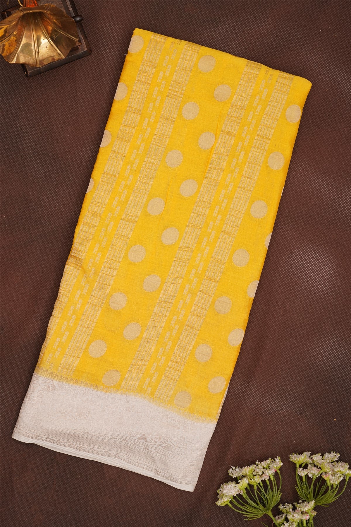 Banarasi Georgette Yellow Saree