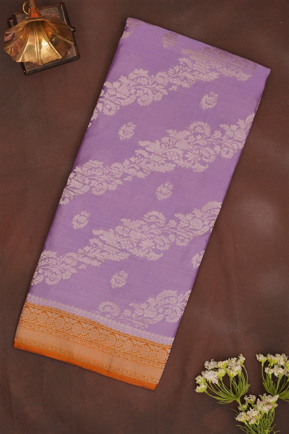 Banarasi Georgette Lavender Saree