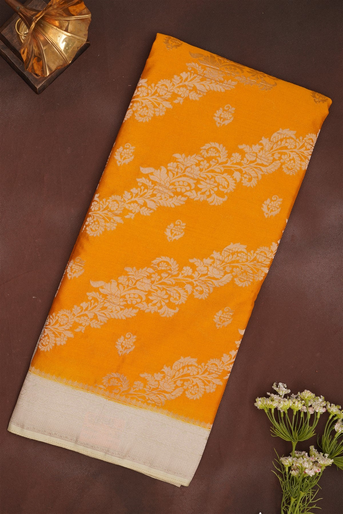 Banarasi Georgette Mustard Saree