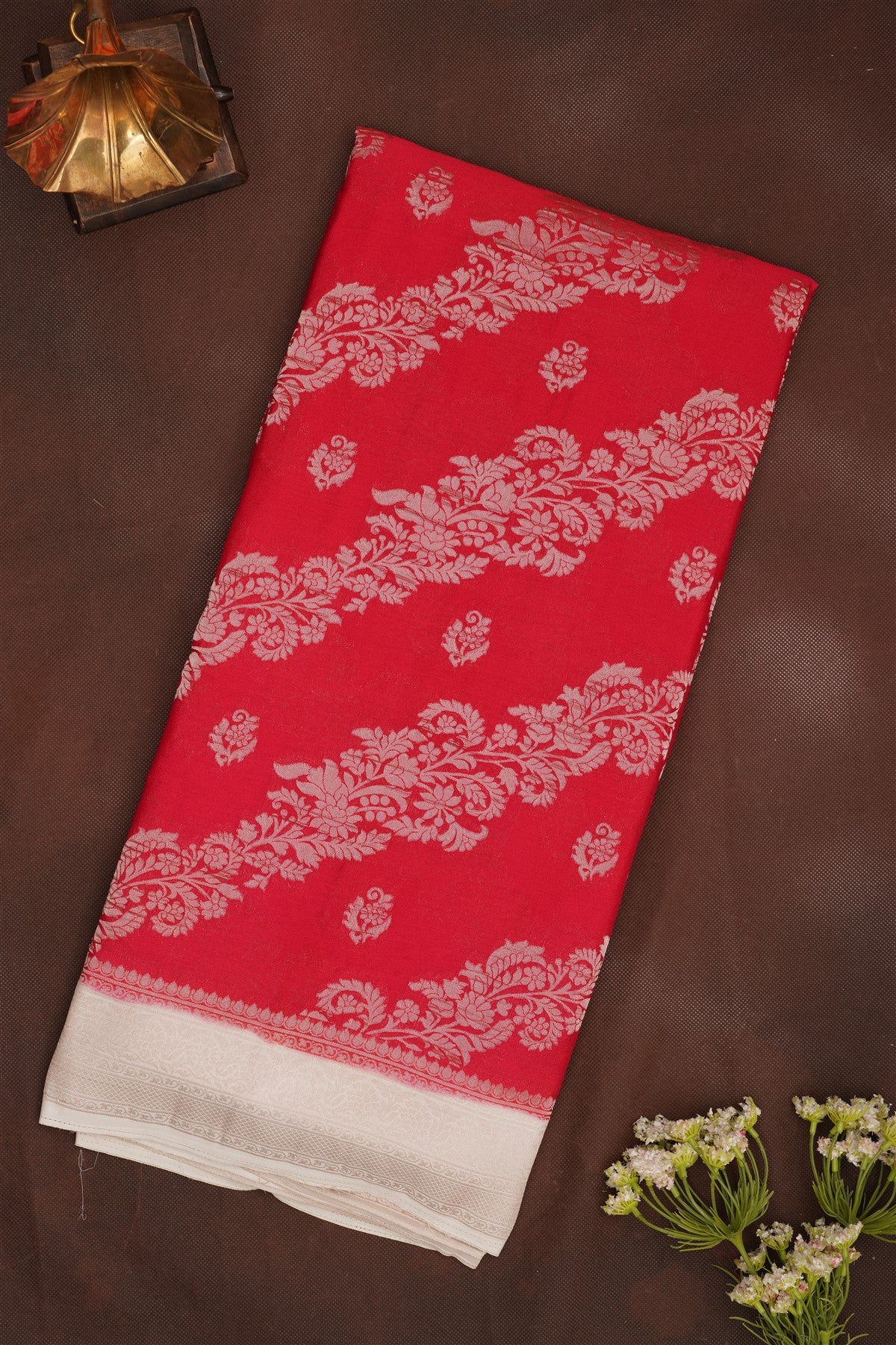 Banarasi Georgette Red Saree