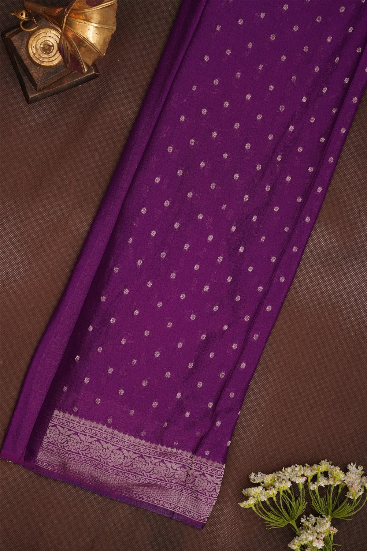 Banarasi Georgette Slate Blue Saree