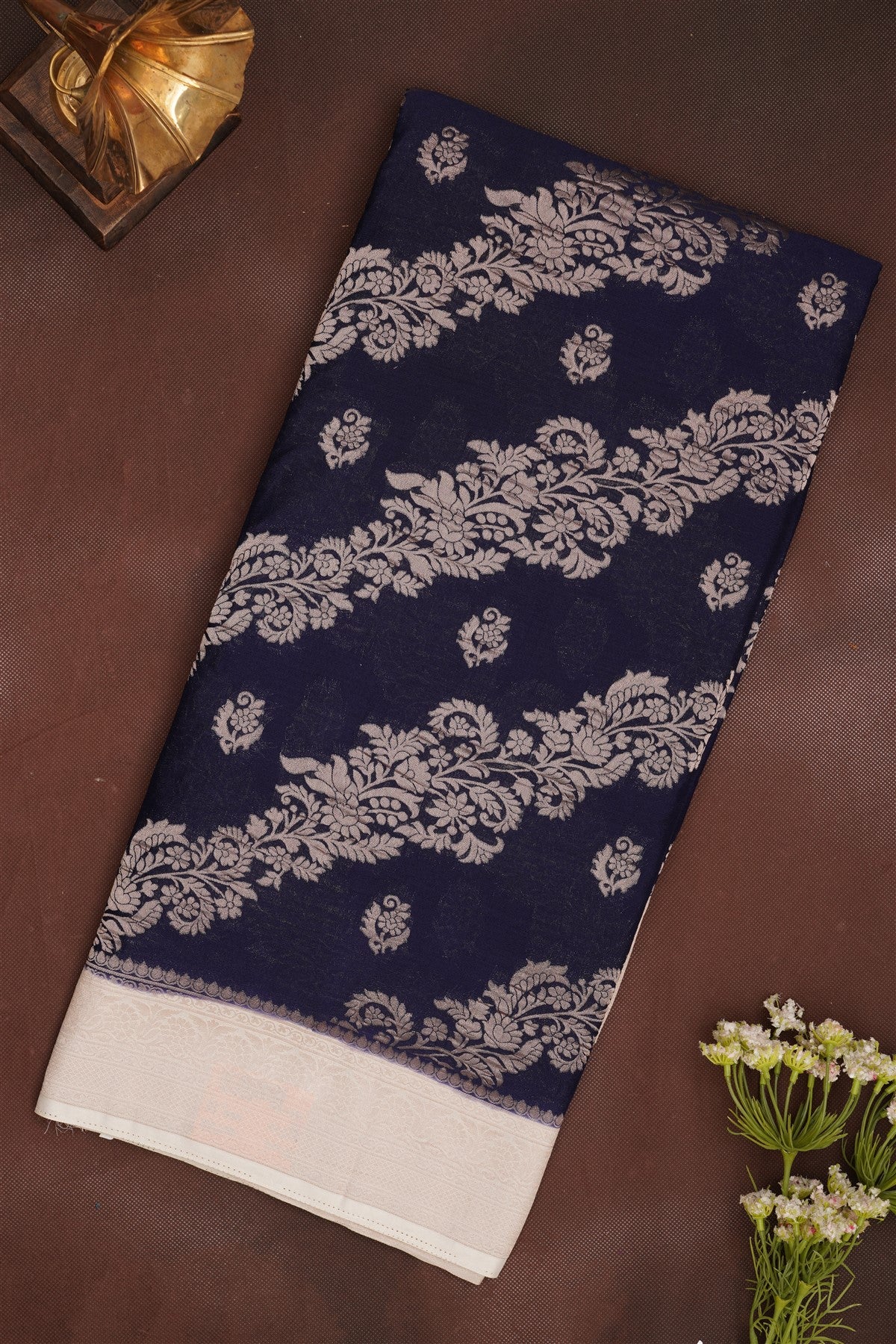 Banarasi Georgette Violet Saree