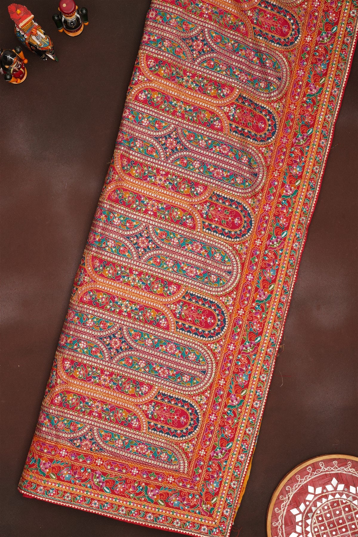 Banarasi Roman Silk Mustard  Saree