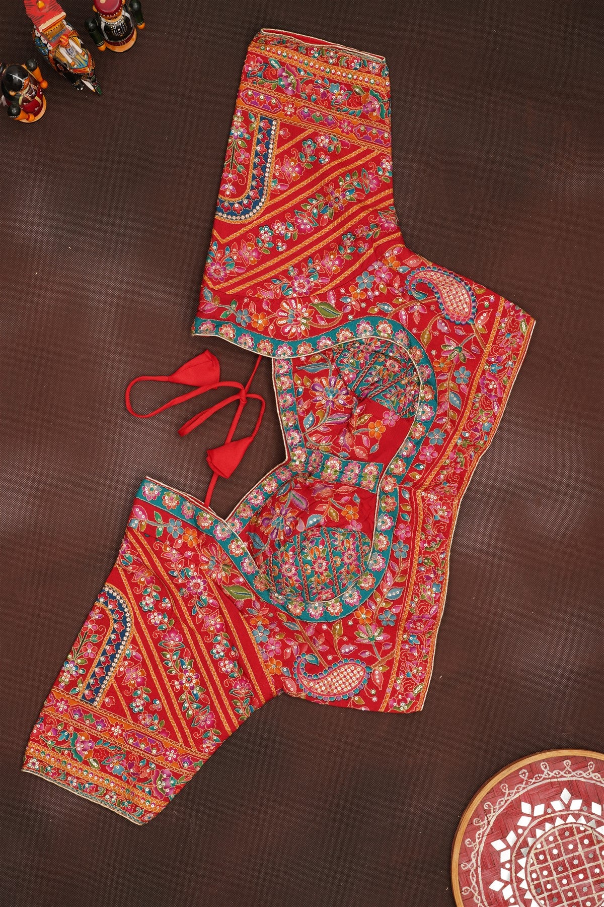 Banarasi Roman Silk Teal  Saree