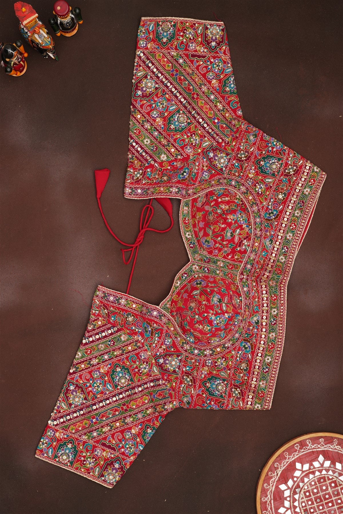 Banarasi Roman Silk Red  Saree