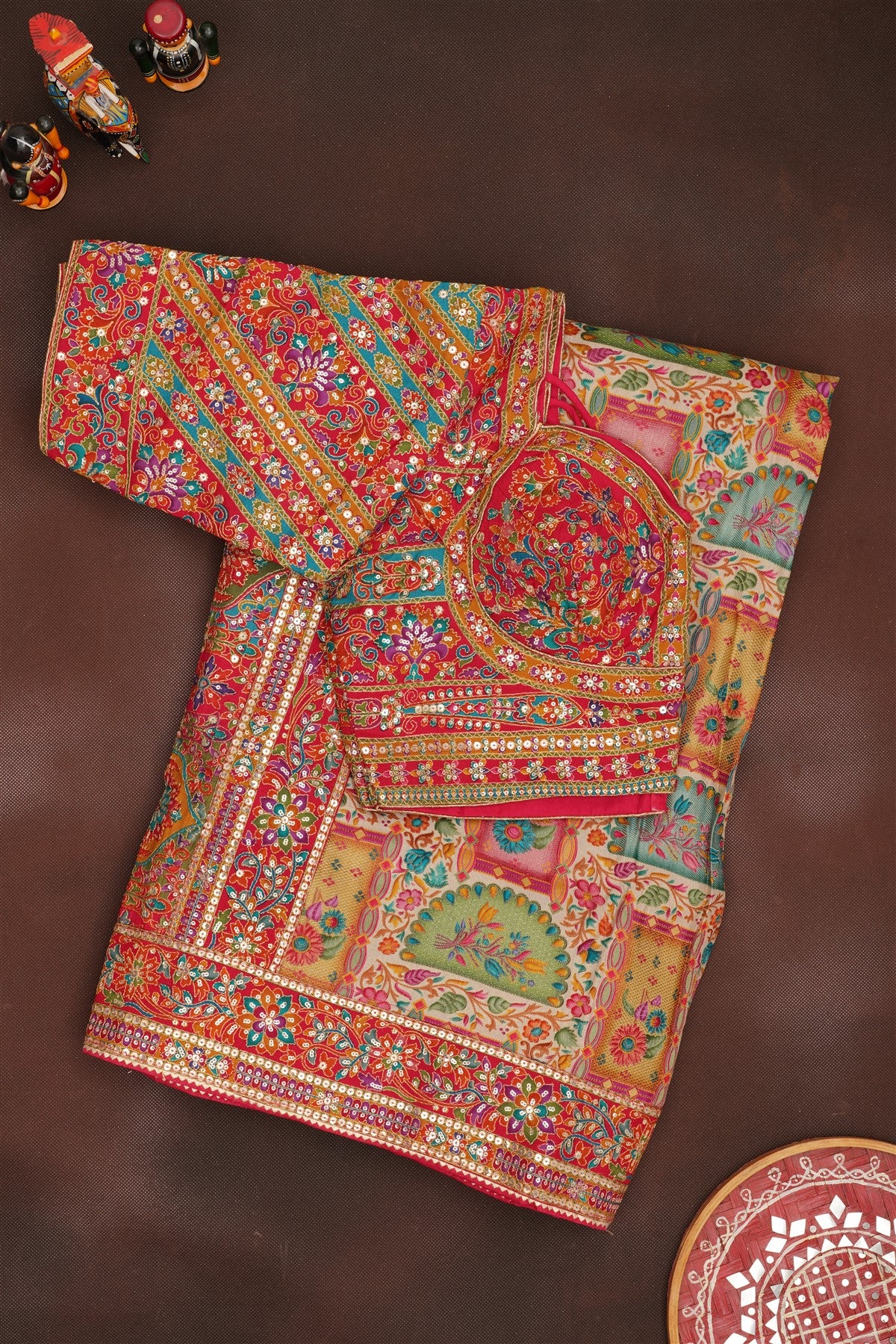 Banarasi Roman Silk Cream  Saree