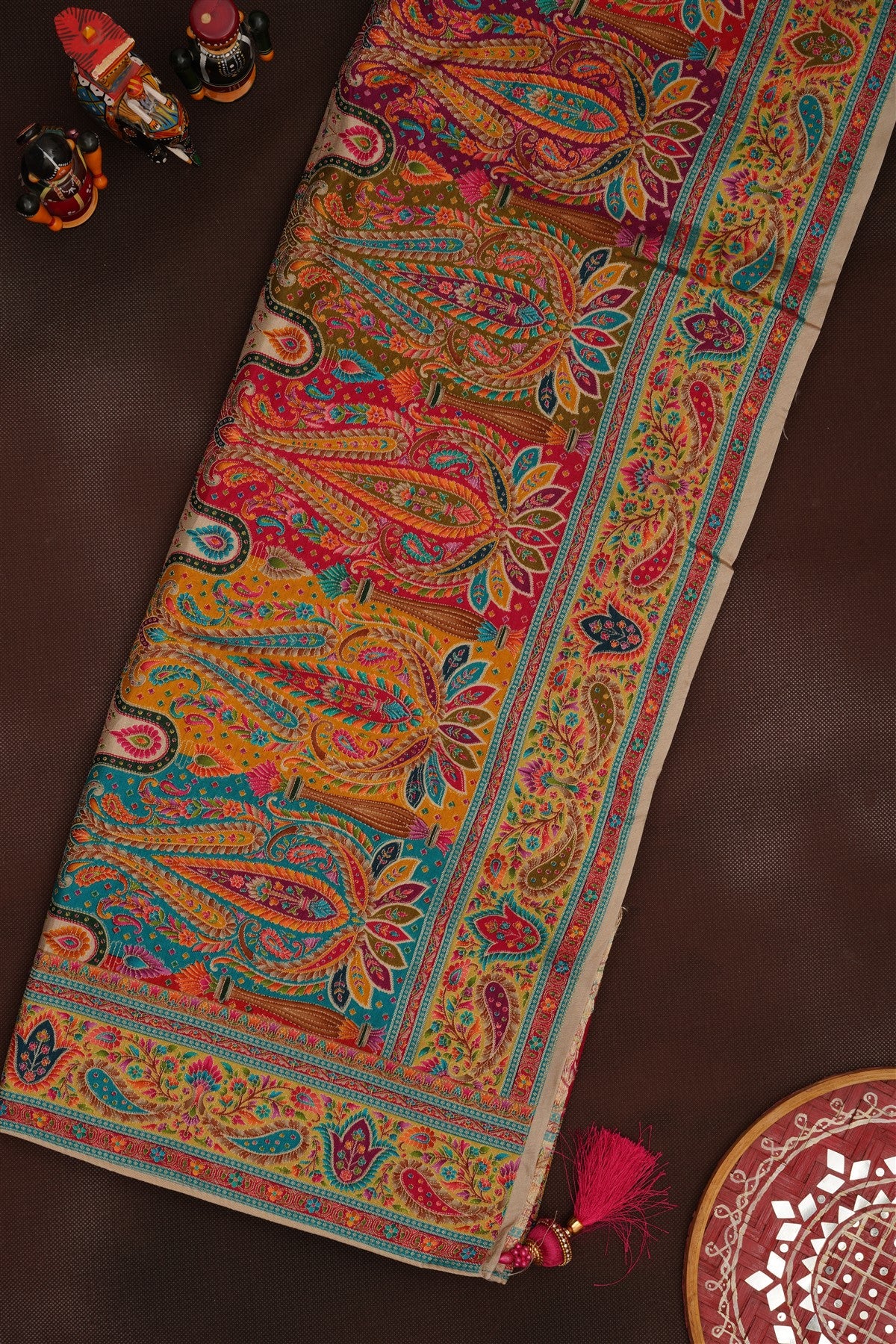 Banarasi Roman Silk Cream  Saree
