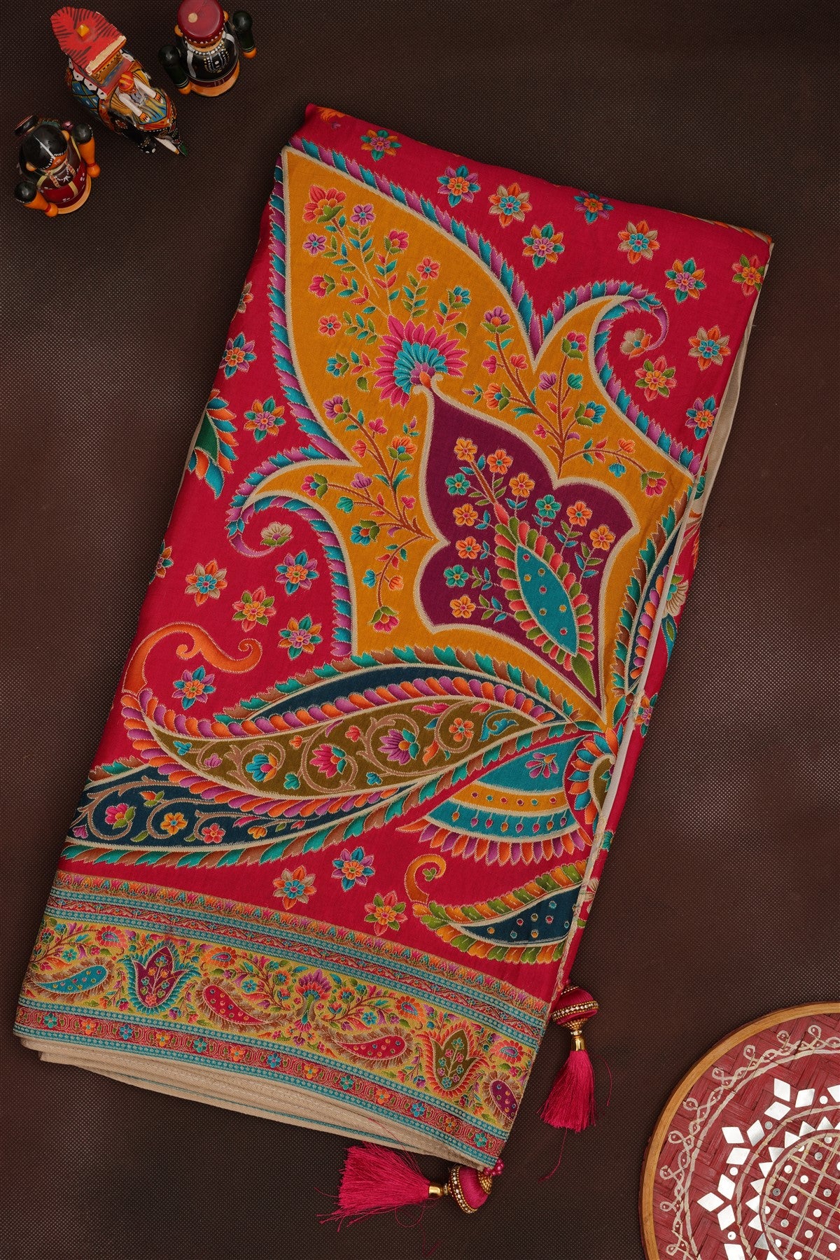Banarasi Roman Silk Cream  Saree