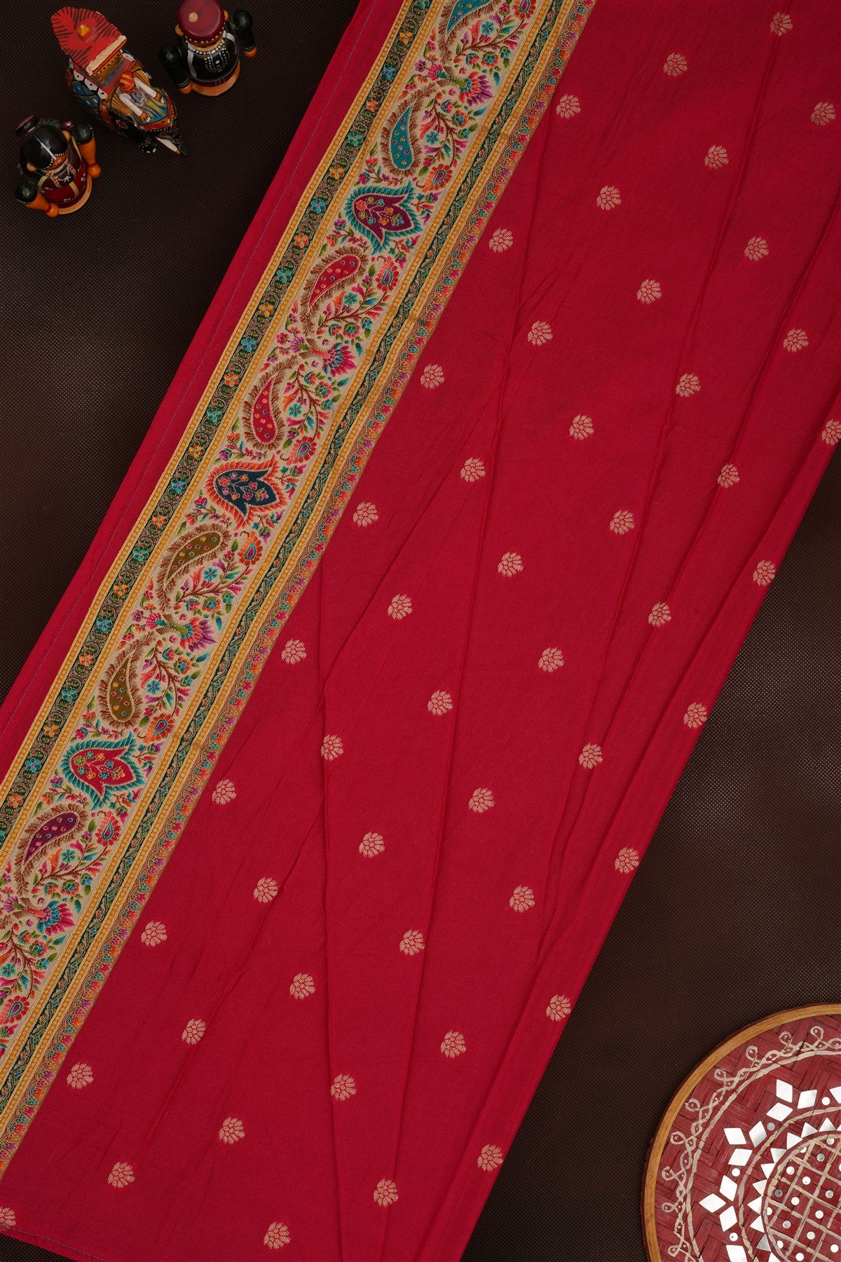 Banarasi Roman Silk Cream  Saree