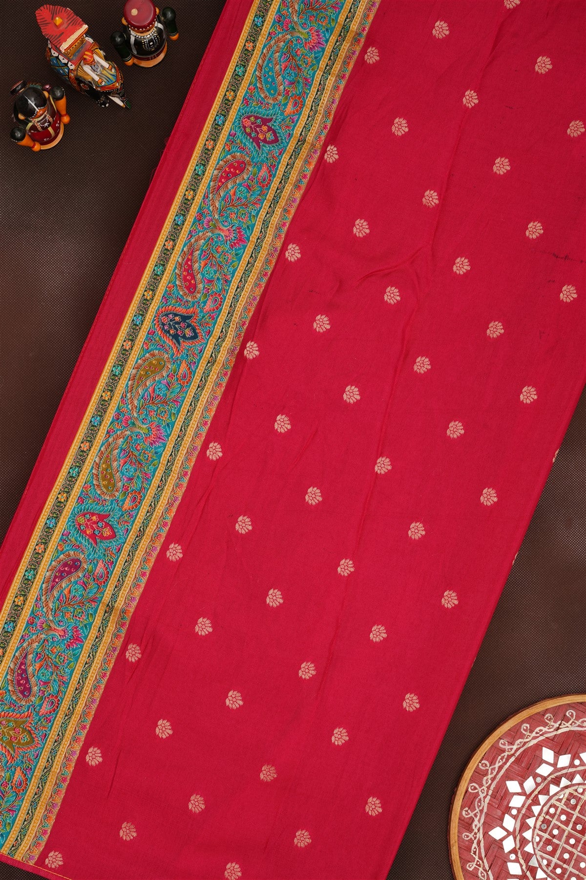 Banarasi Roman Silk Mustard  Saree