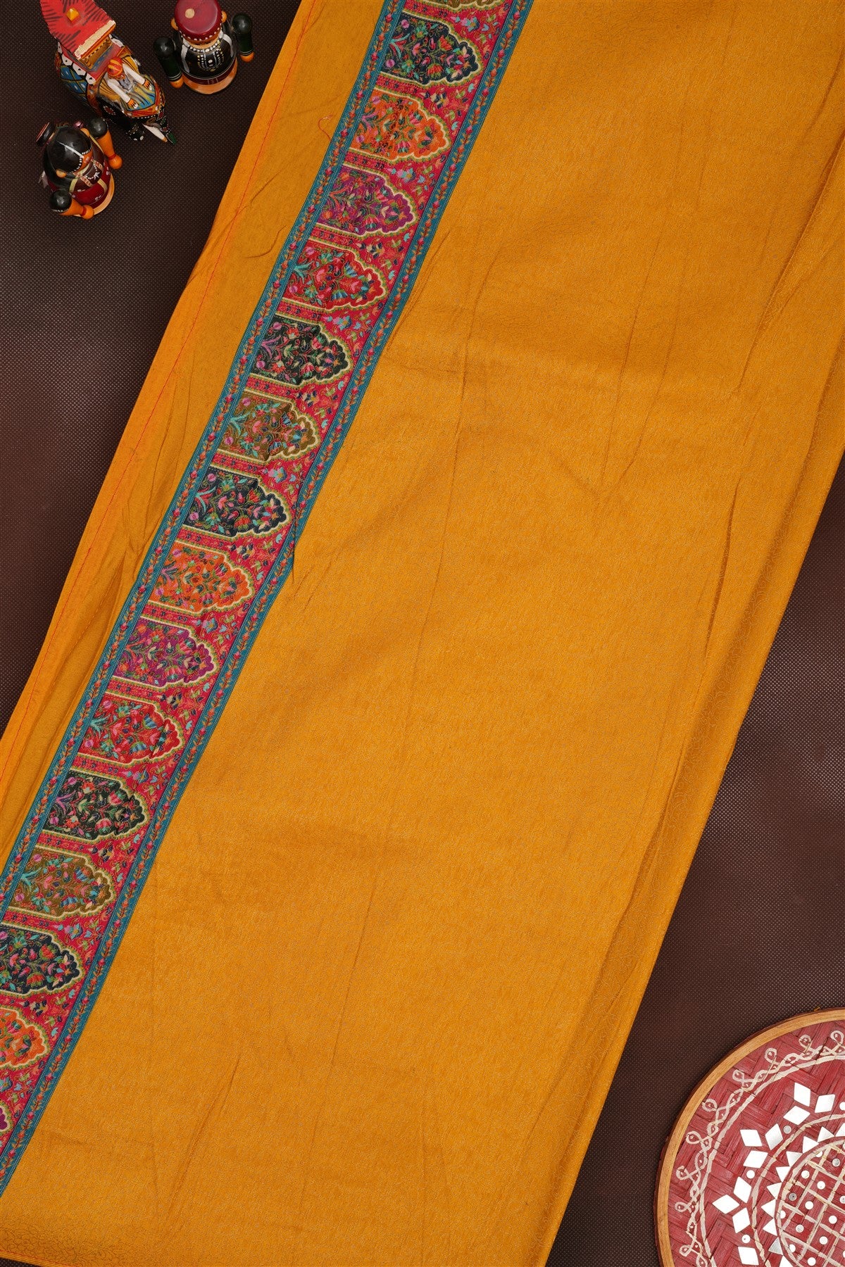 Banarasi Roman Silk Dark Pink  Saree