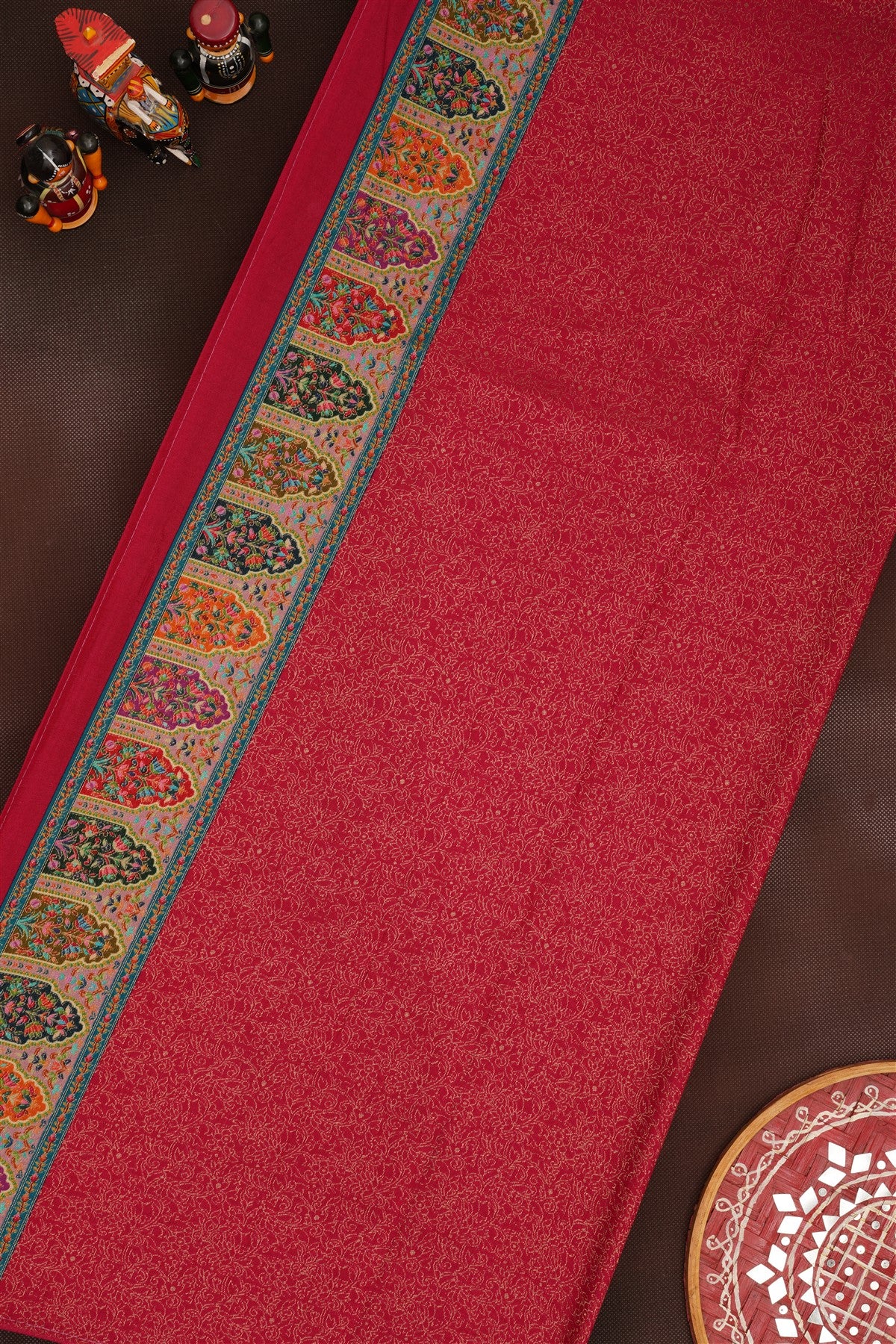 Banarasi Roman Silk Dusty Pink  Saree