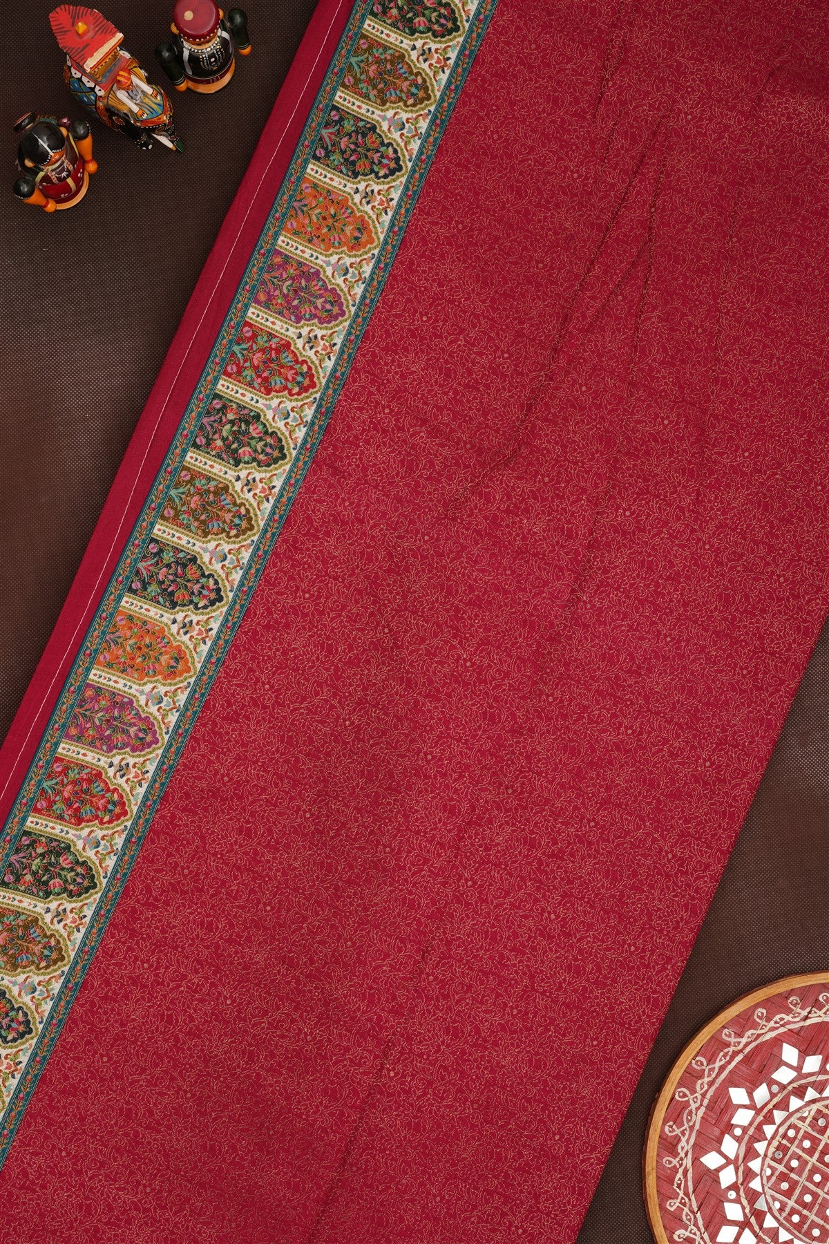 Banarasi Roman Silk Light Cream  Saree