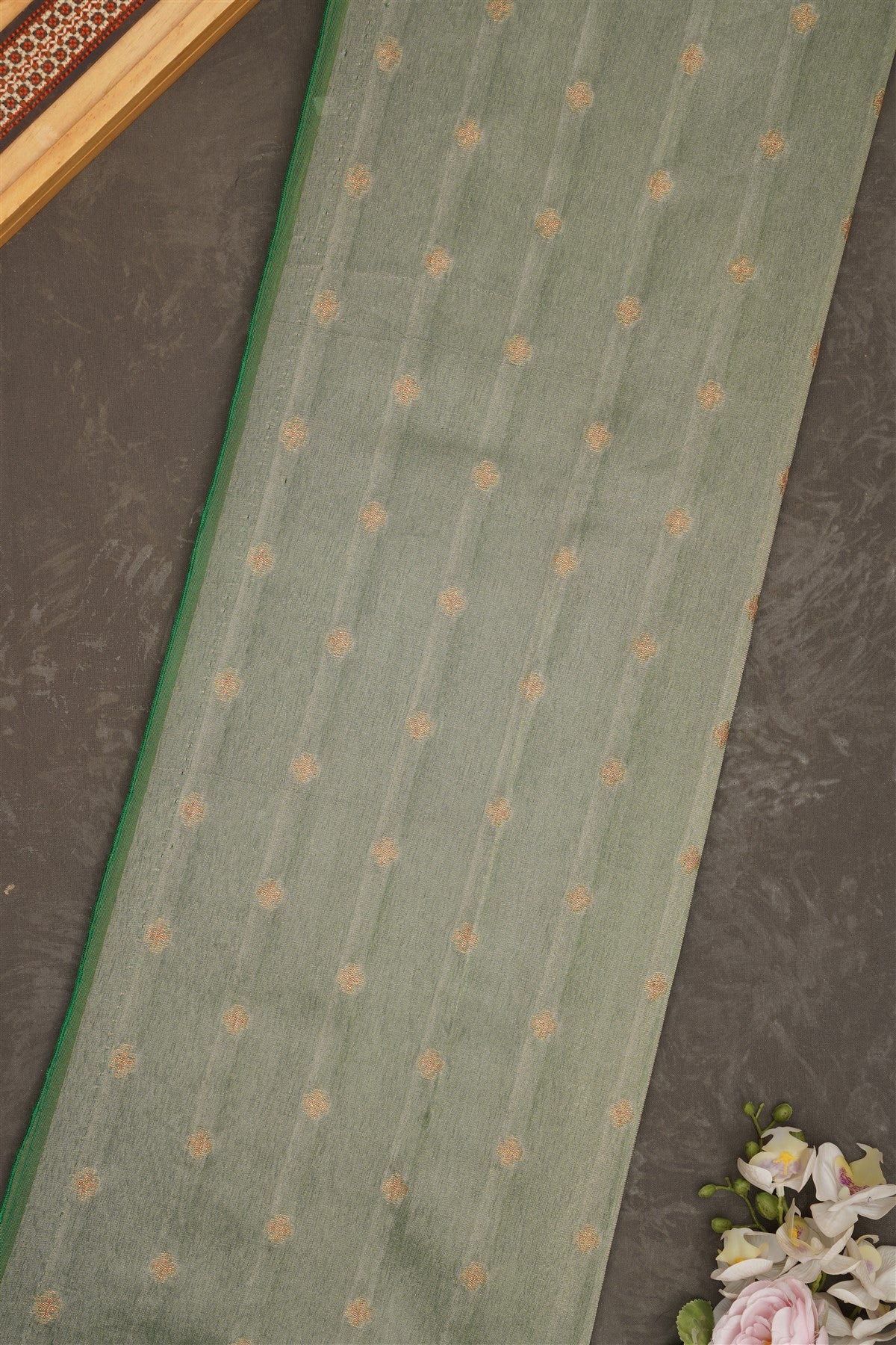 Banarasi Tissue Silk Dark Green Saree