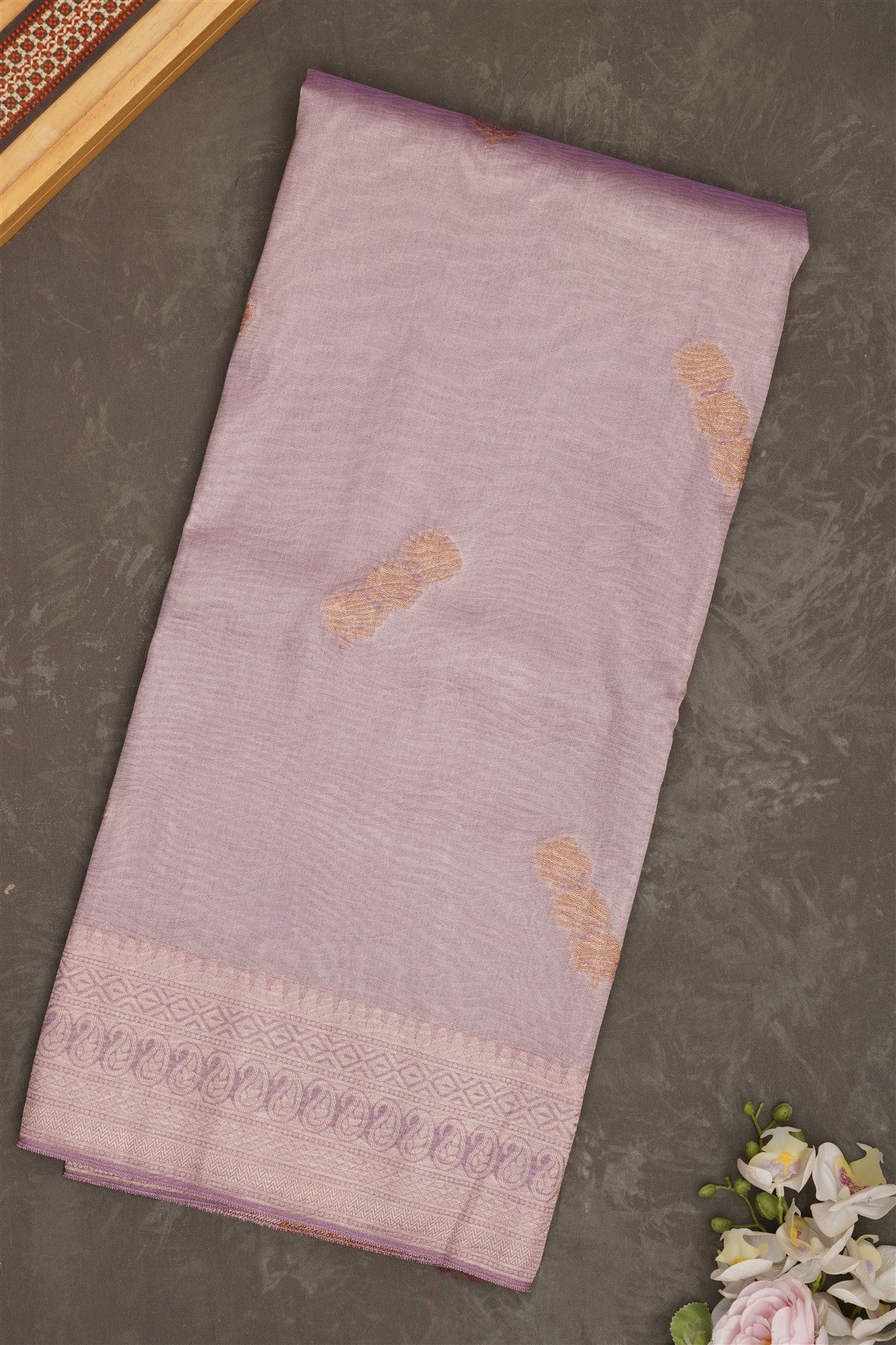 Banarasi Tissue Silk Light Lavender Saree