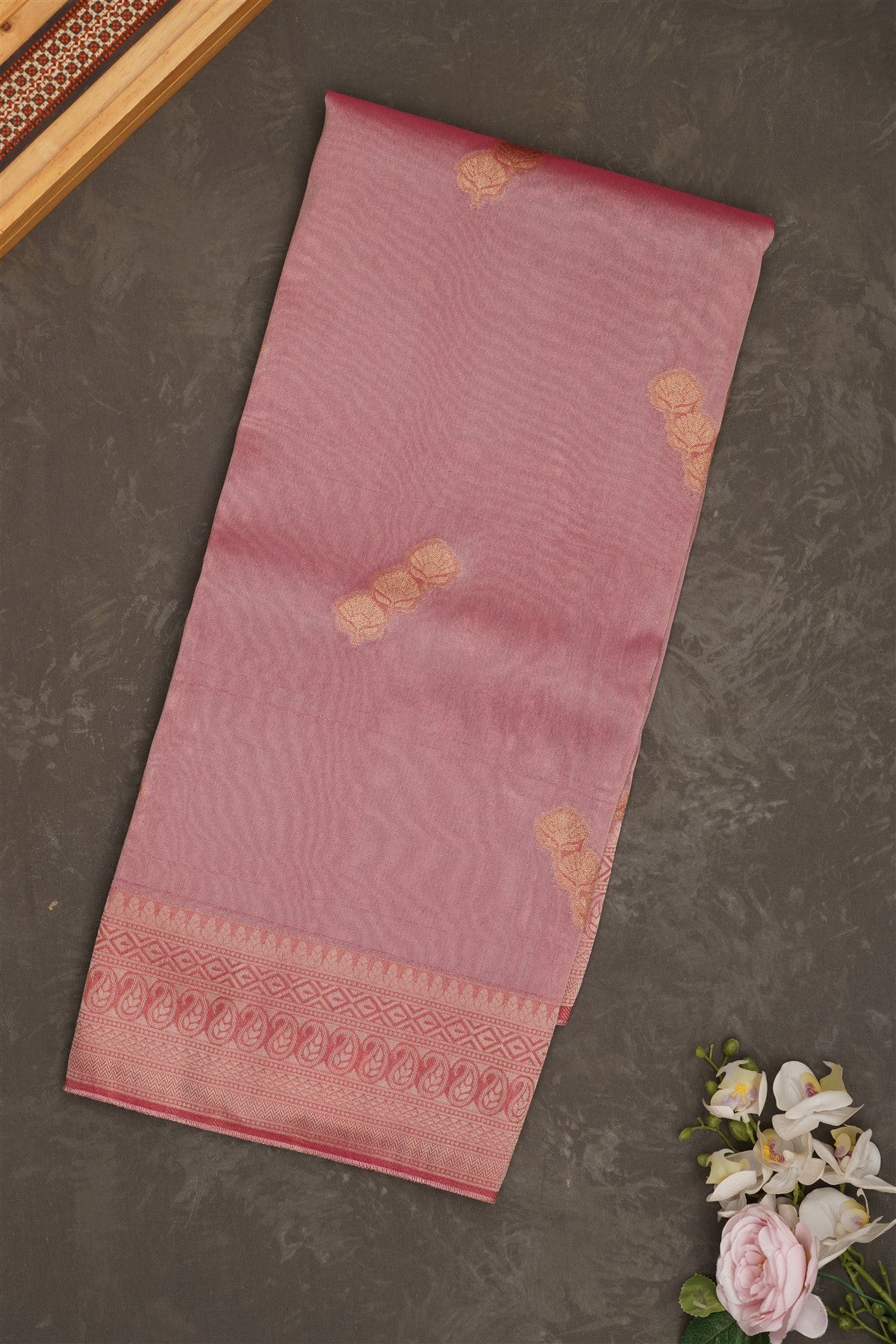 Banarasi Tissue Silk Light Pink Saree