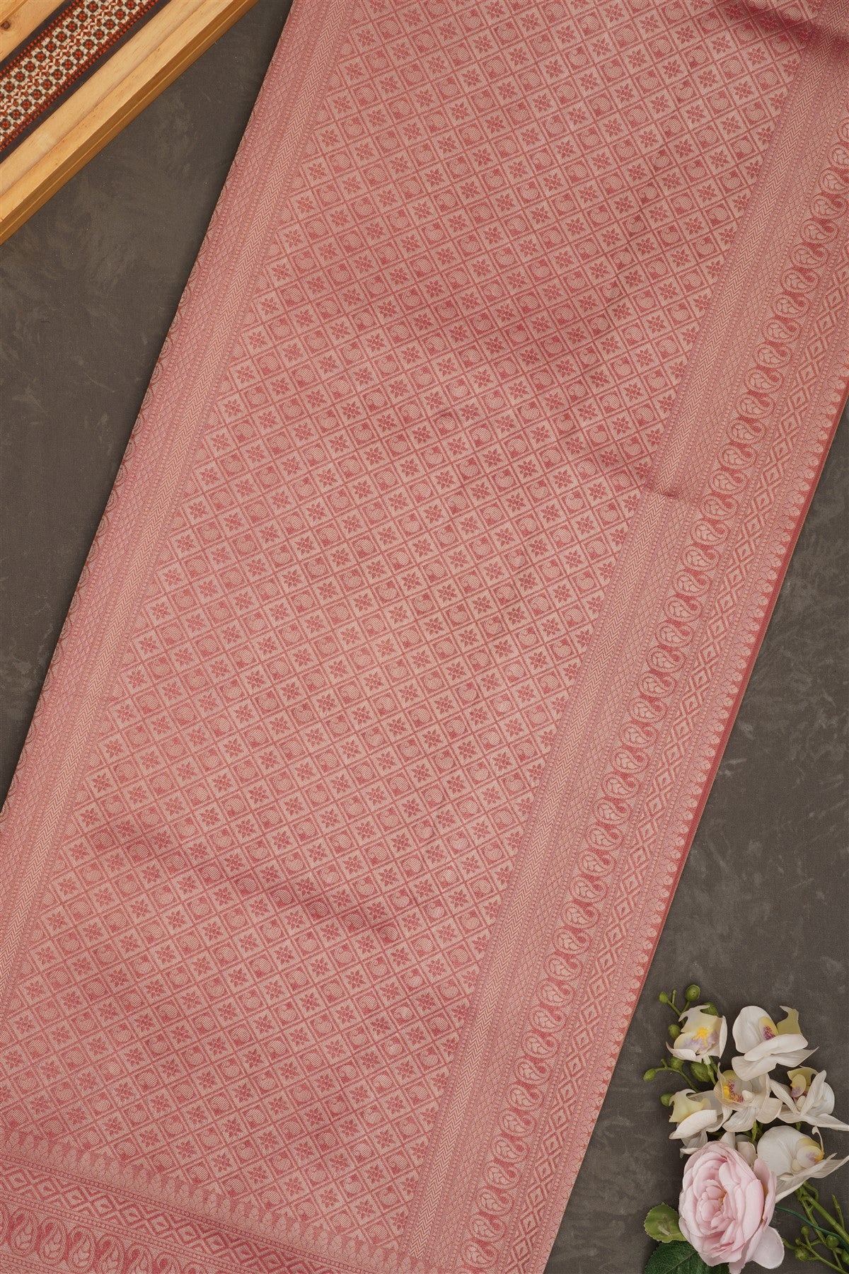 Banarasi Tissue Silk Light Pink Saree