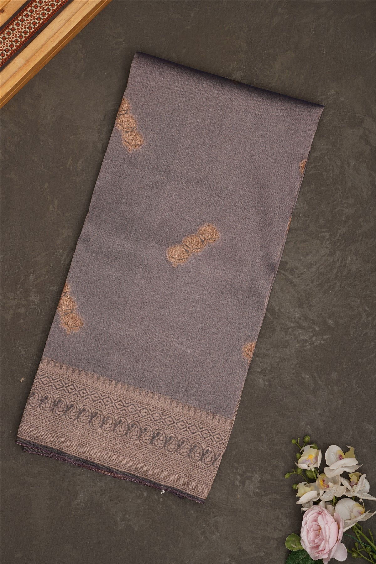 Banarasi Tissue Silk Navy Blue Saree