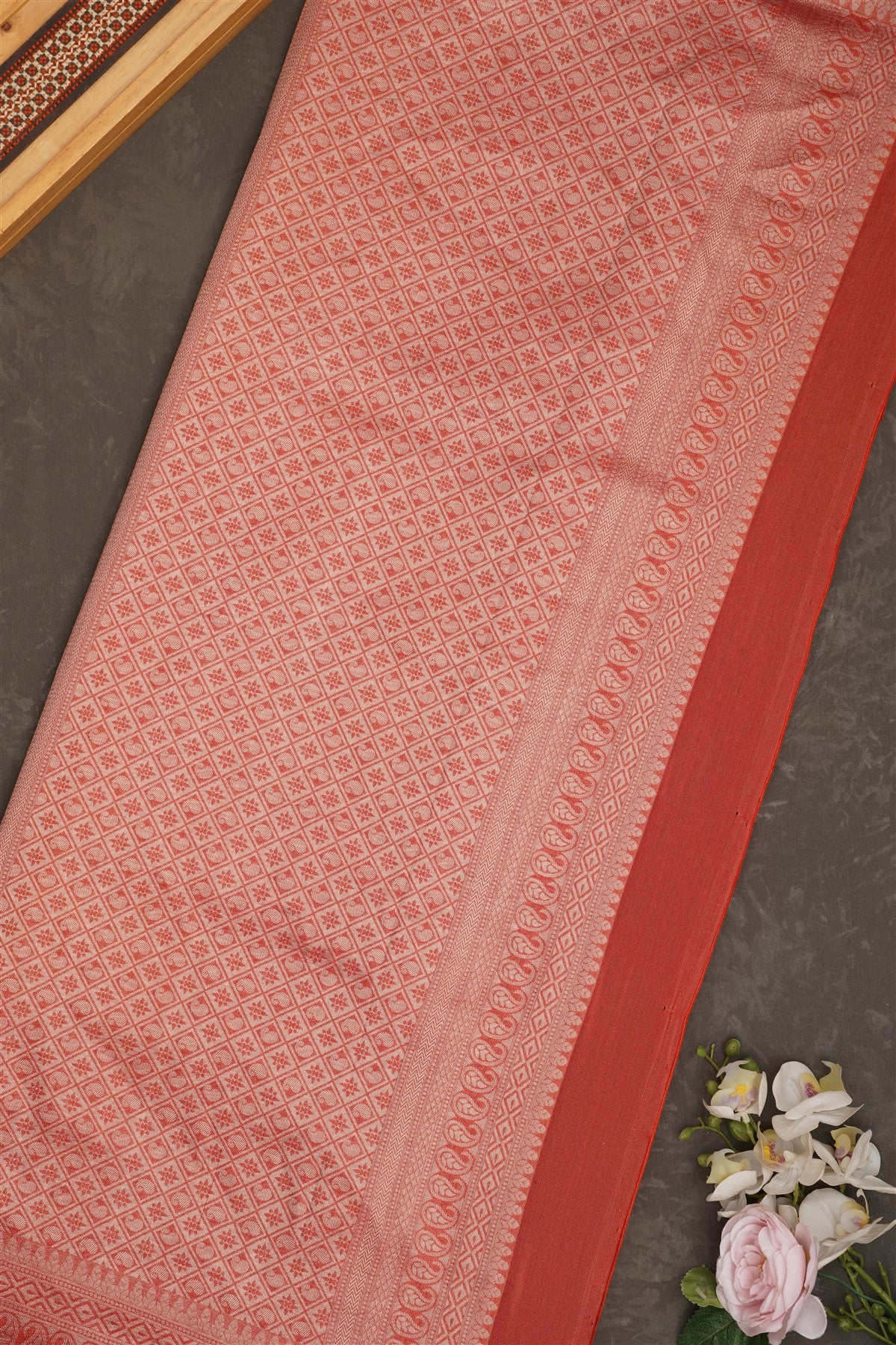 Banarasi Tissue Silk Red Saree