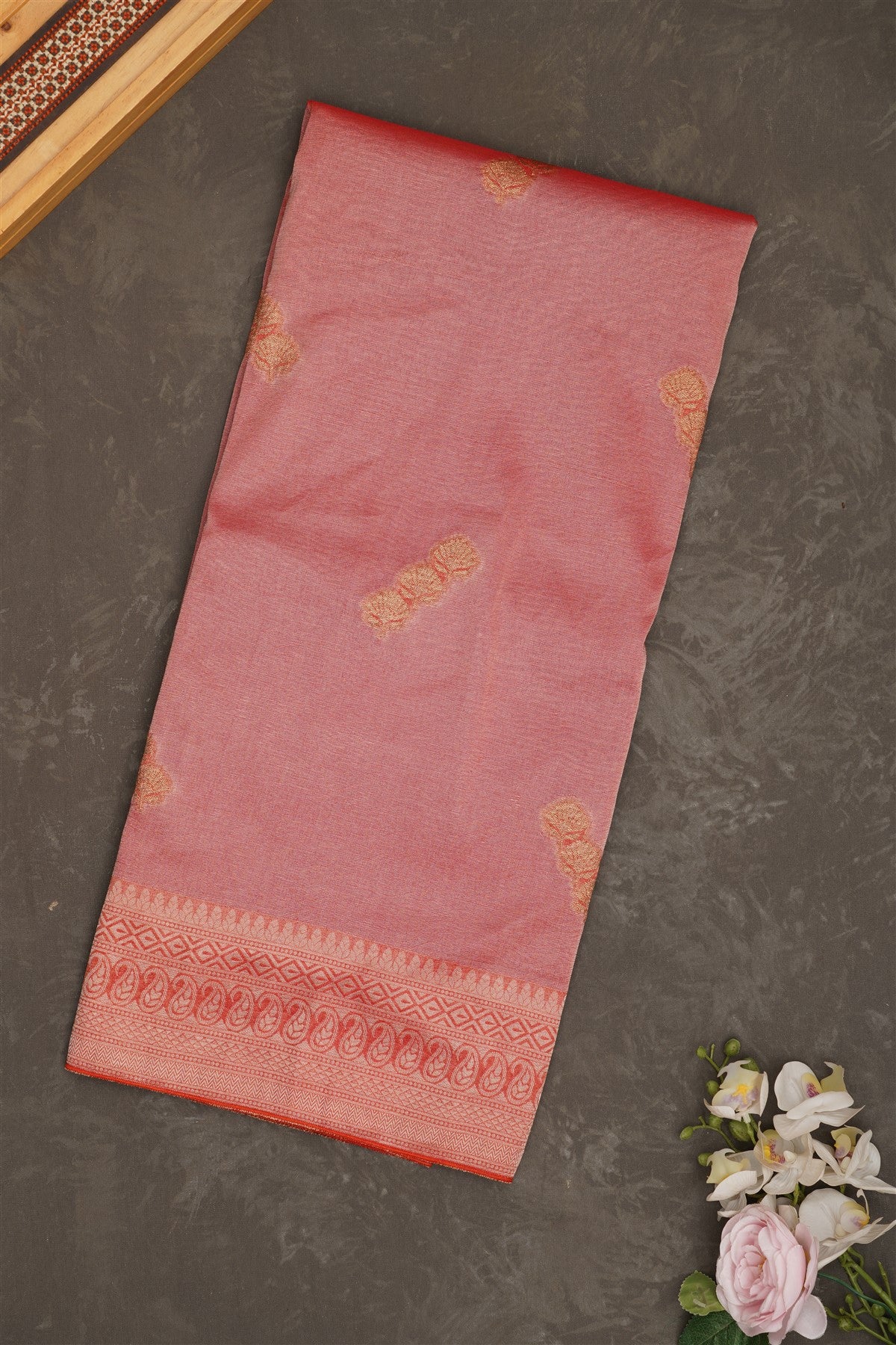 Banarasi Tissue Silk Red Saree