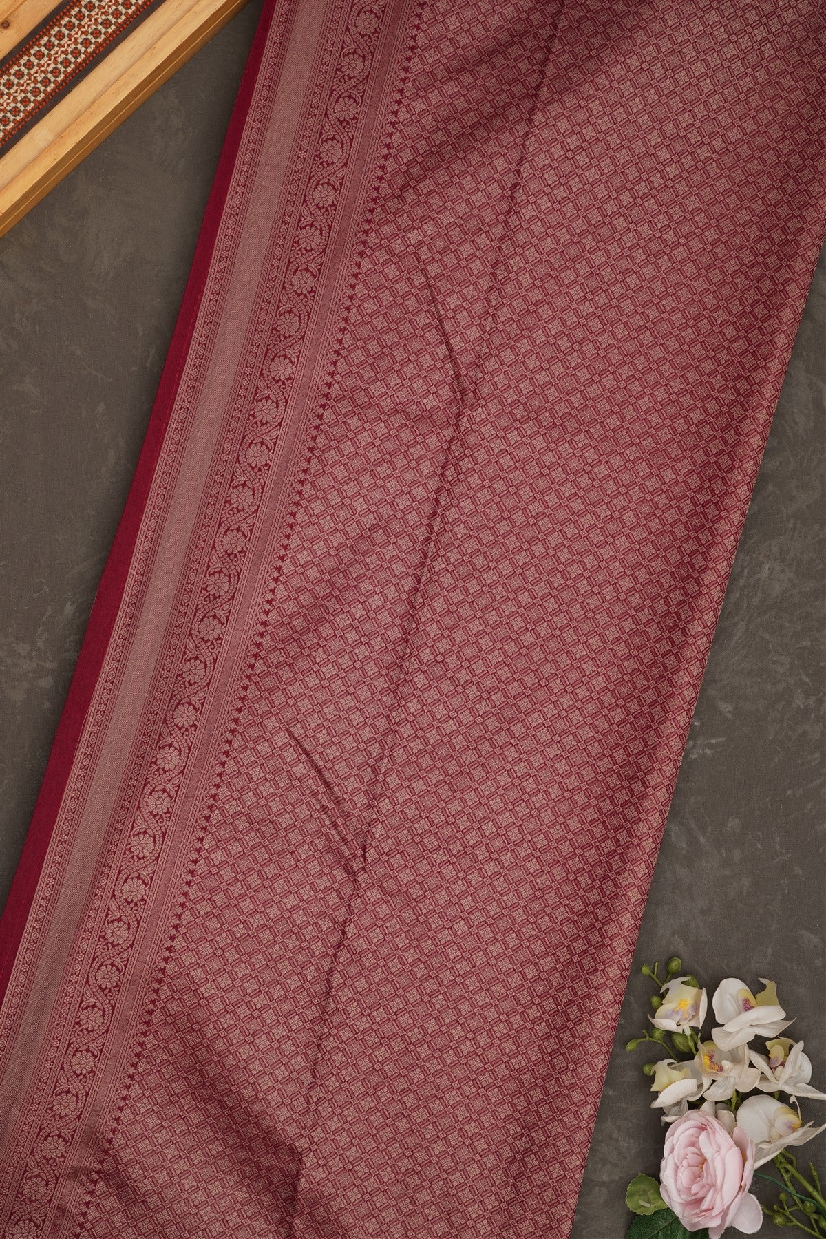 Banarasi Tissue Paithani Dark Purple Saree