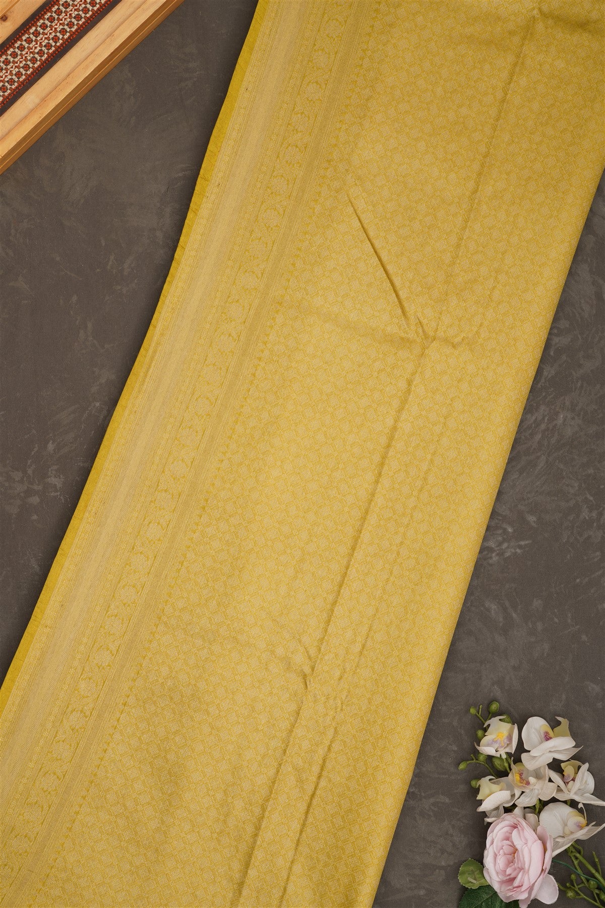 Banarasi Tissue Paithani Olive Green Saree