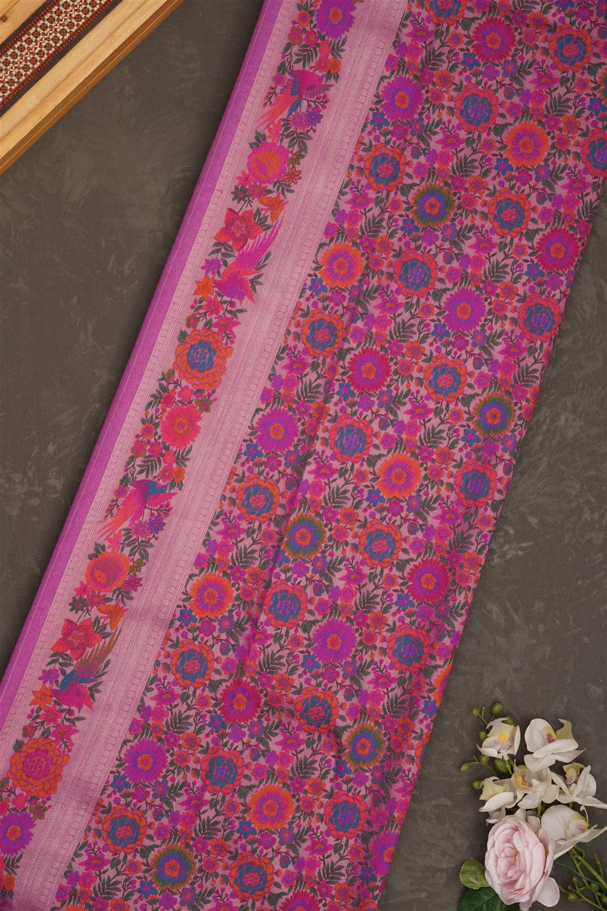 Banarasi Tissue Silk Purple Saree