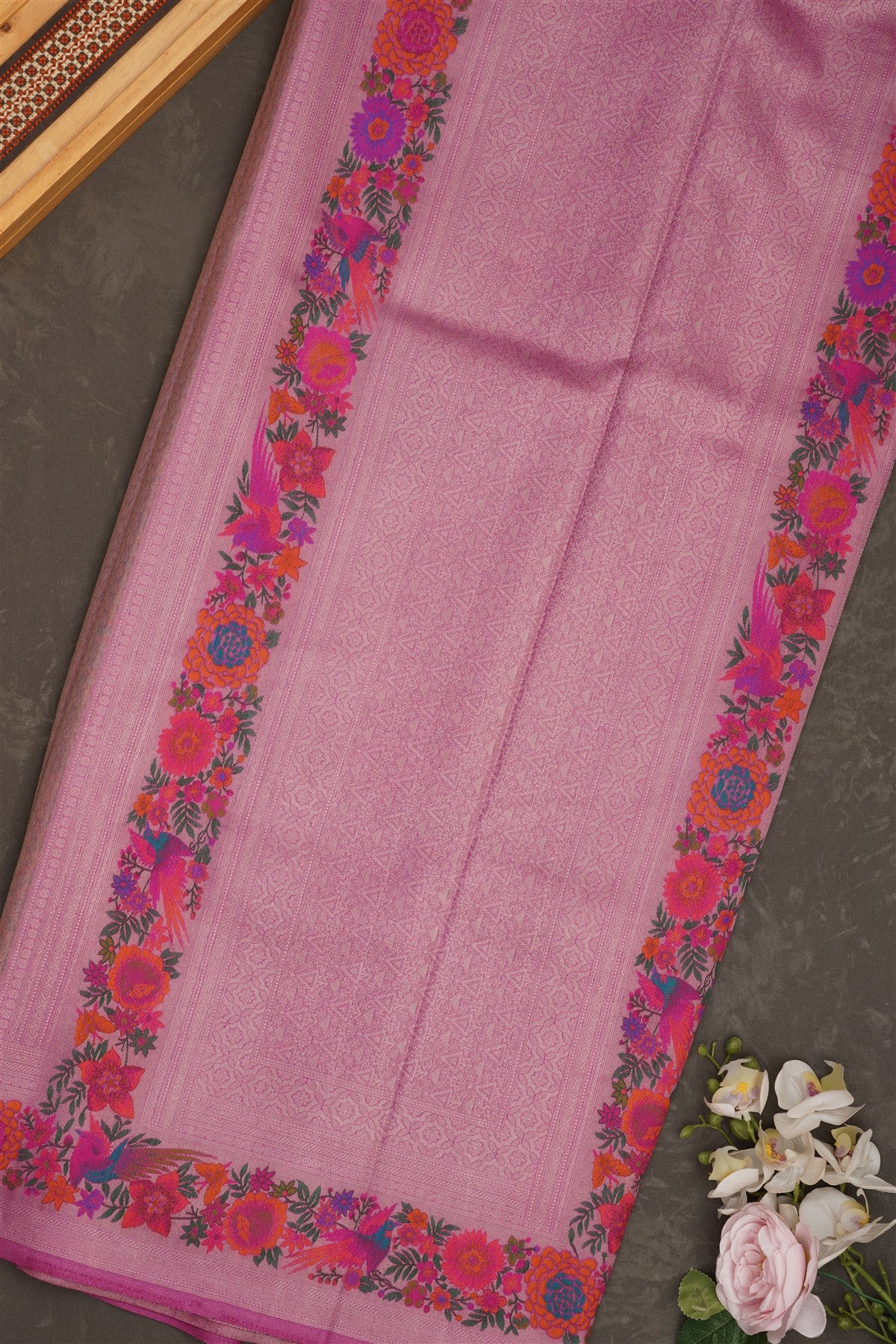 Banarasi Tissue Silk Purple Saree