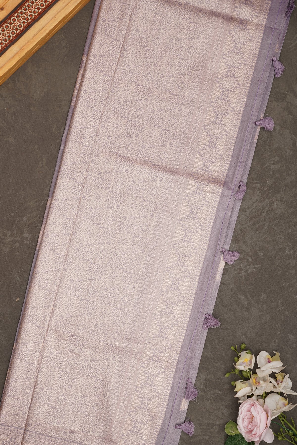 Banarasi Tissue Silk Lavender Saree