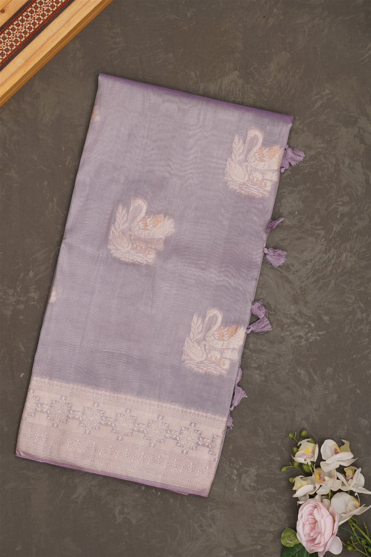 Banarasi Tissue Silk Lavender Saree