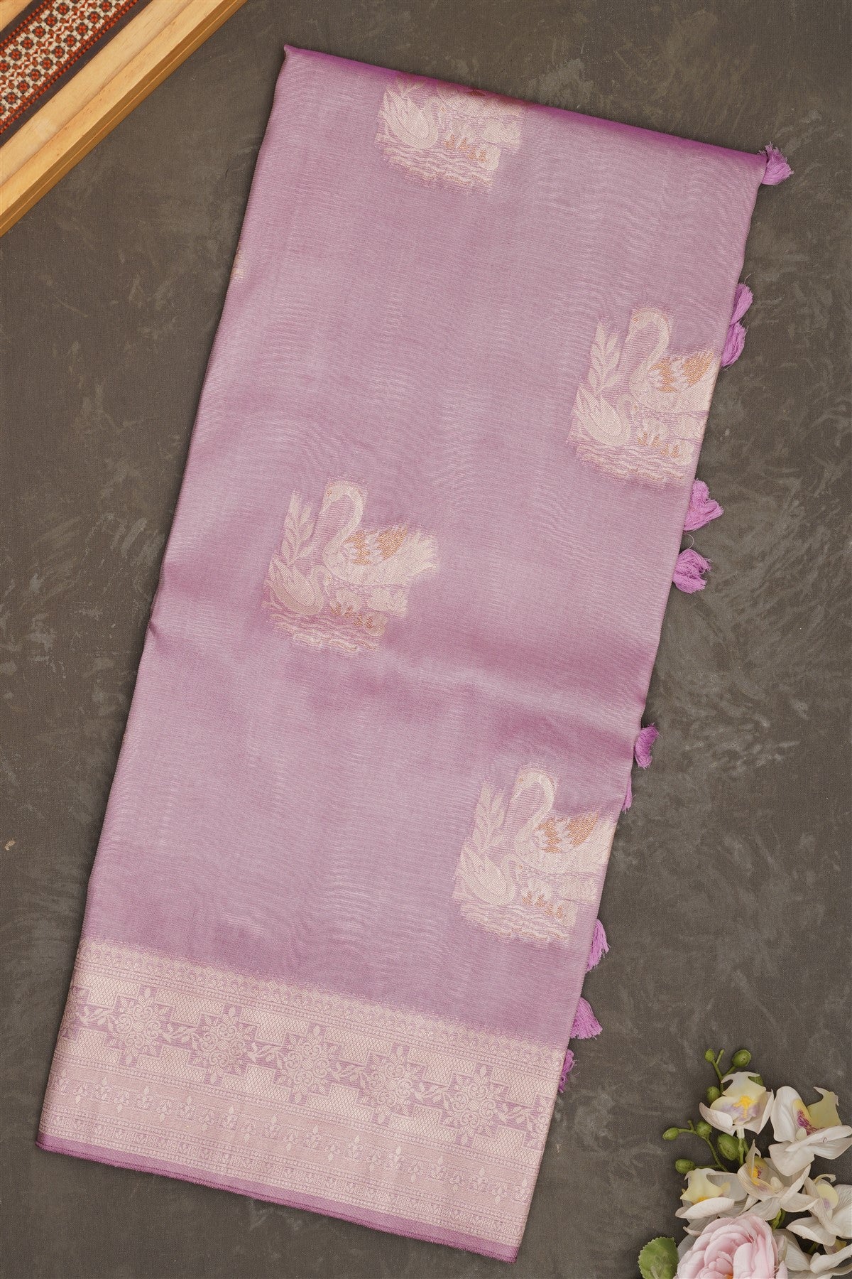 Banarasi Tissue Silk Light Purple Saree
