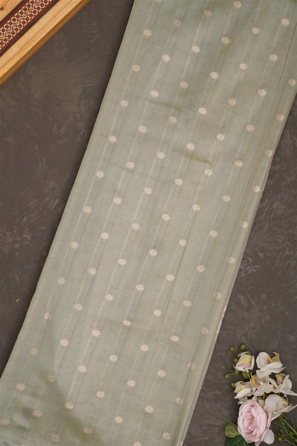Banarasi Tissue Silk Light Sea Green Saree