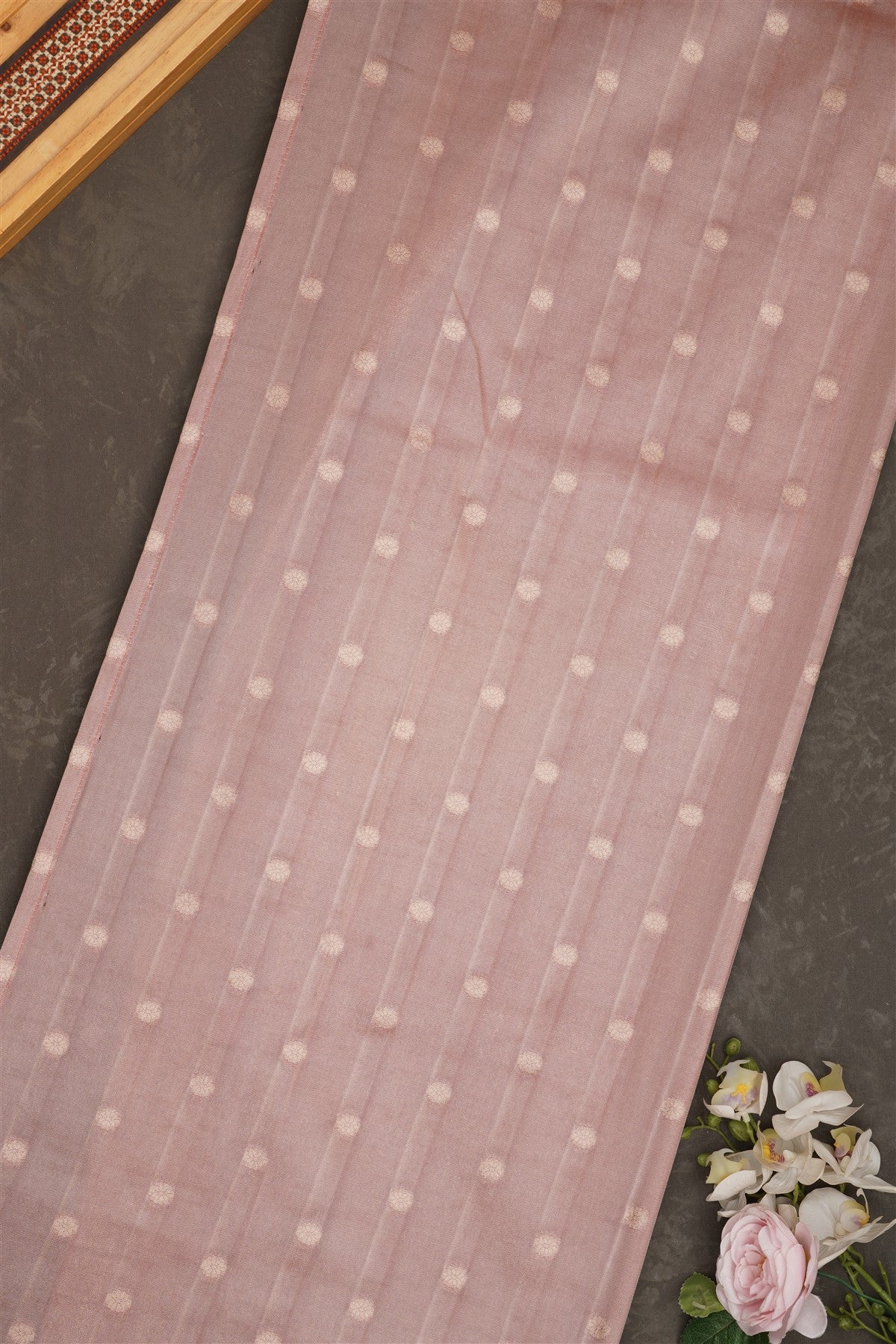 Banarasi Tissue Silk Rossy Brown Saree