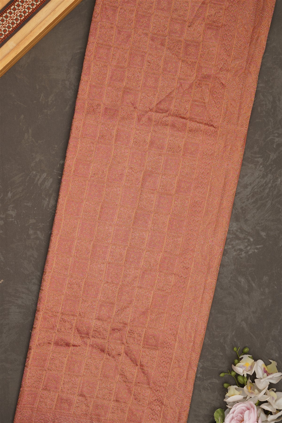 Banarasi Tissue Silk Dark Magenta Saree