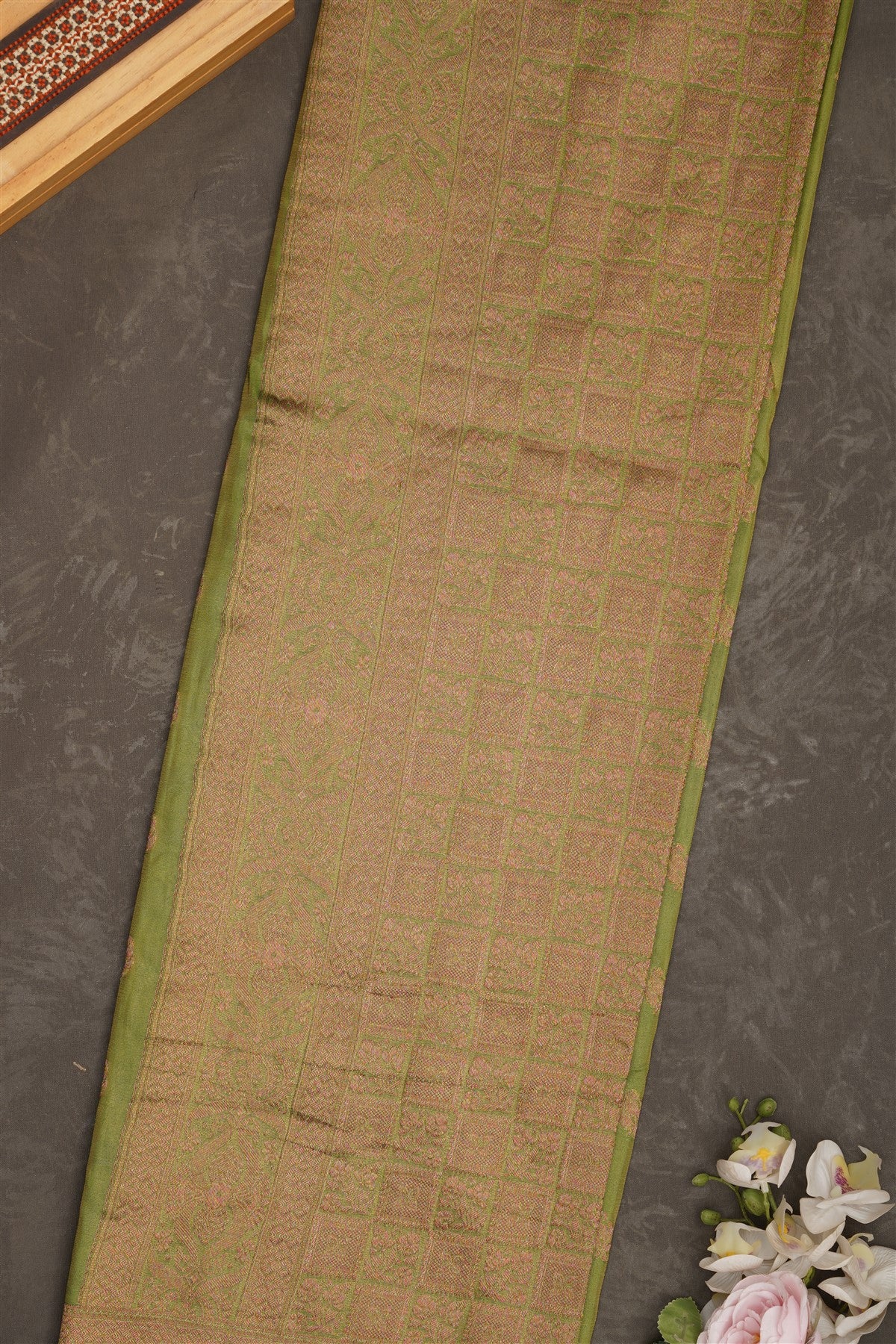 Banarasi Tissue Silk Green Saree